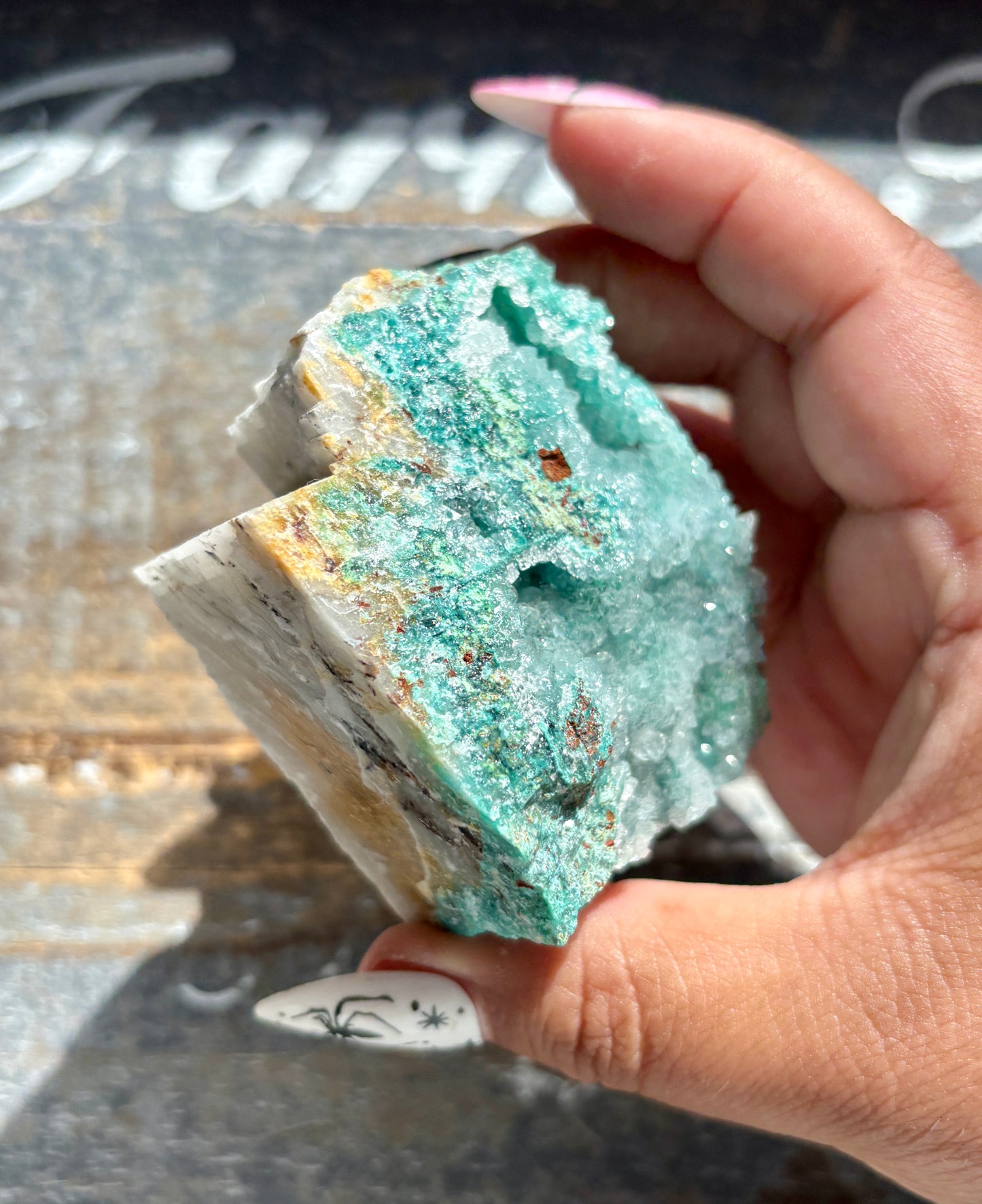 Gorgeous *RARE* Druzy Chrysocolla from Peru