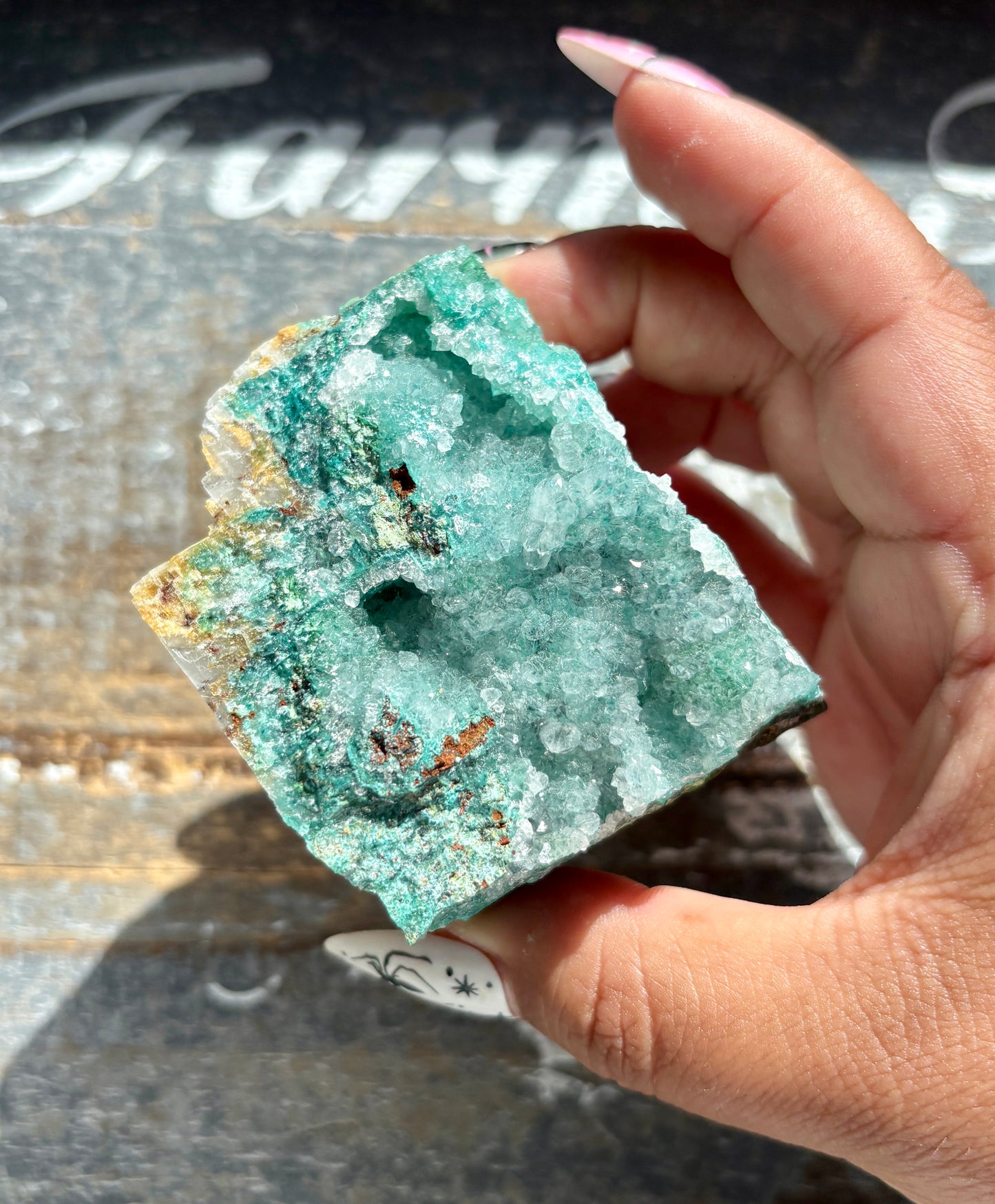 Gorgeous *RARE* Druzy Chrysocolla from Peru