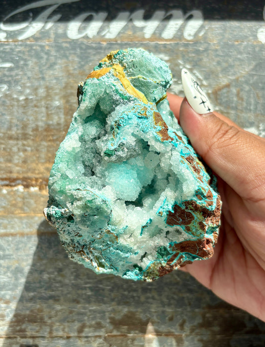 Gorgeous *RARE* Druzy Chrysocolla from Peru