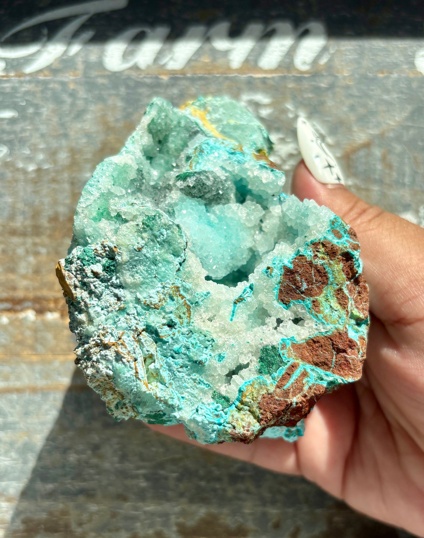 Gorgeous *RARE* Druzy Chrysocolla from Peru