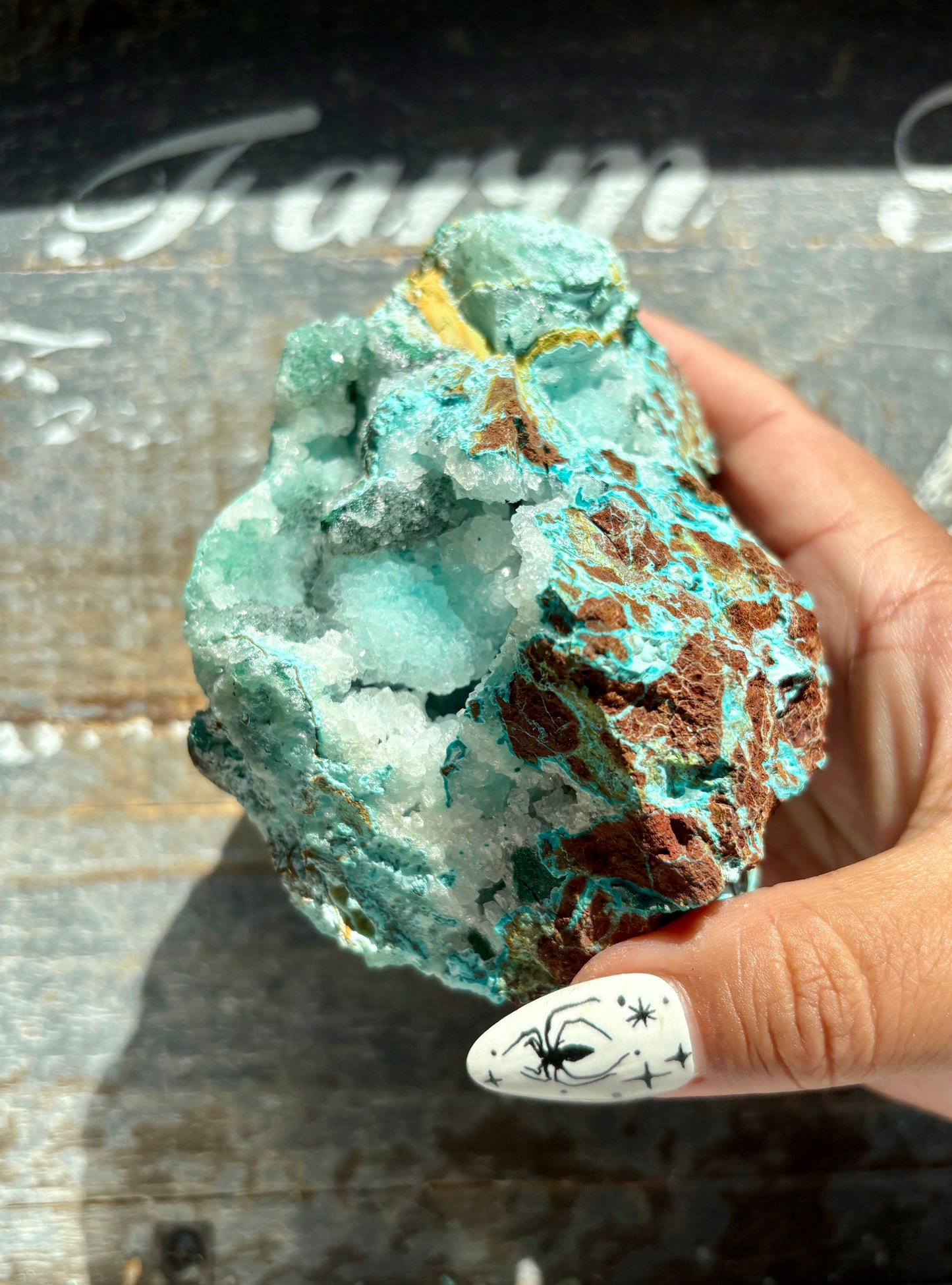 Gorgeous *RARE* Druzy Chrysocolla from Peru