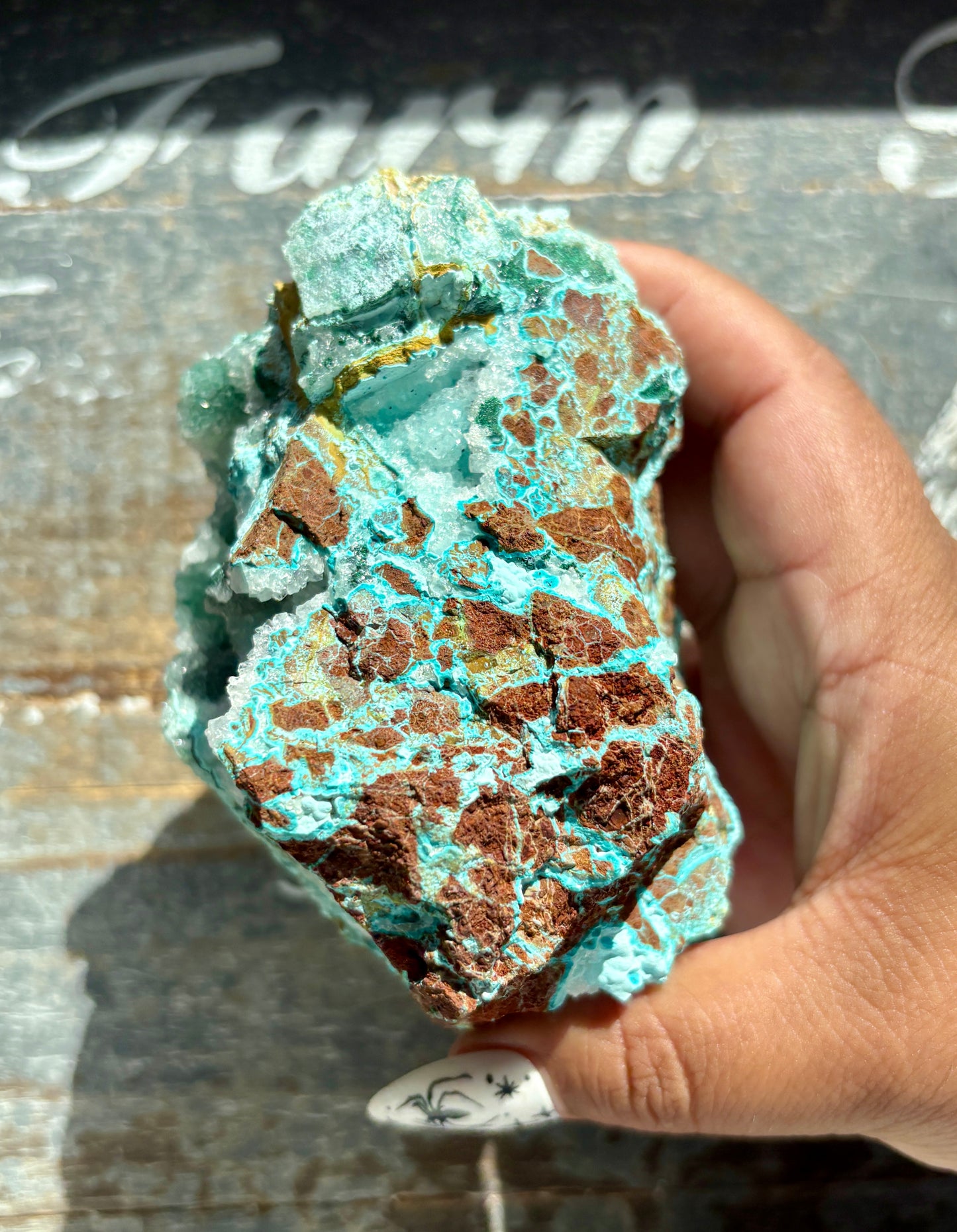 Gorgeous *RARE* Druzy Chrysocolla from Peru