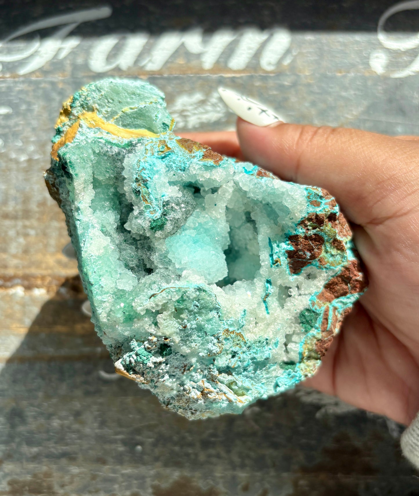 Gorgeous *RARE* Druzy Chrysocolla from Peru