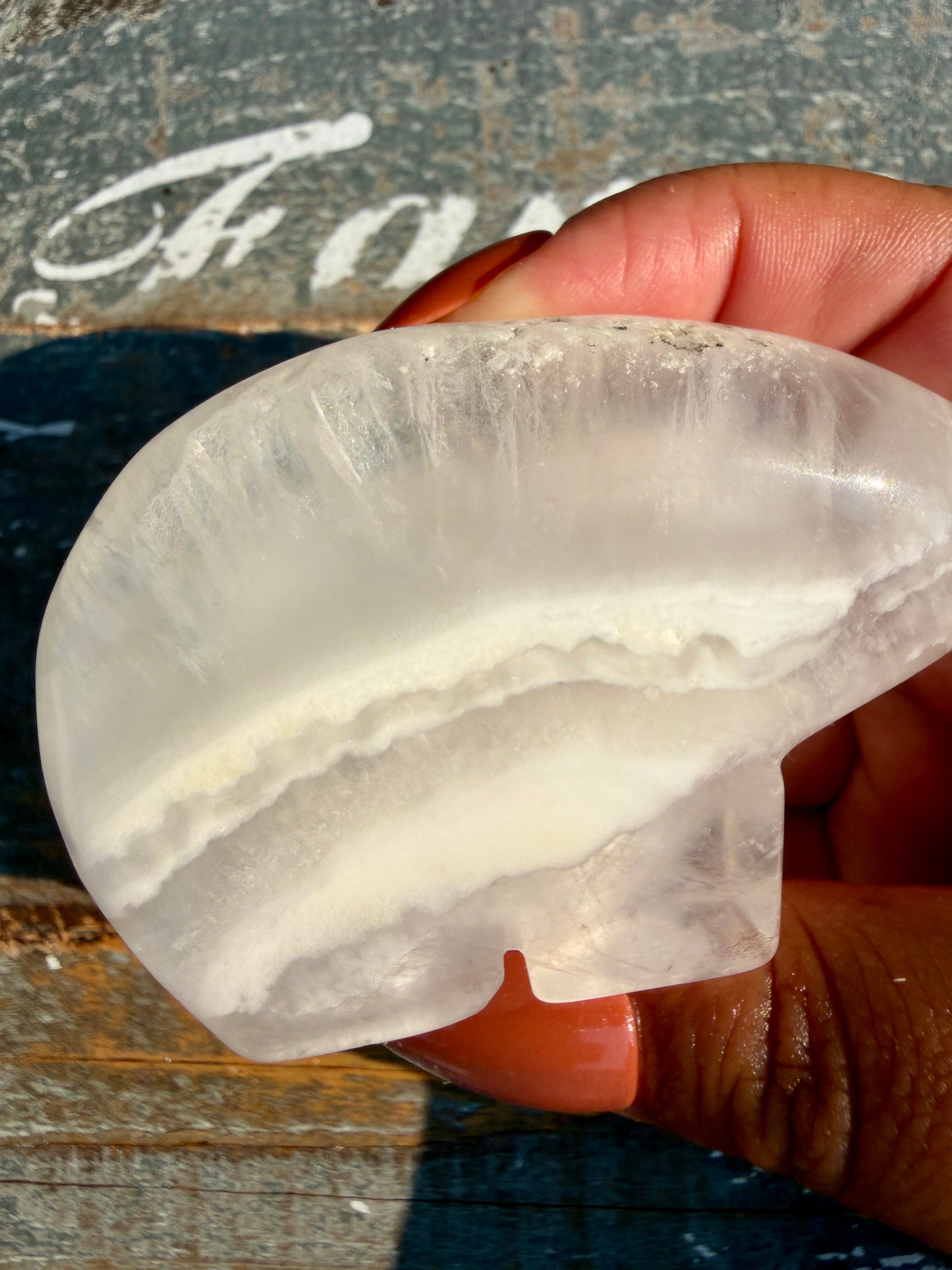 Gorgeous Clear Fluorite Hand Carved Bear | Opt 8