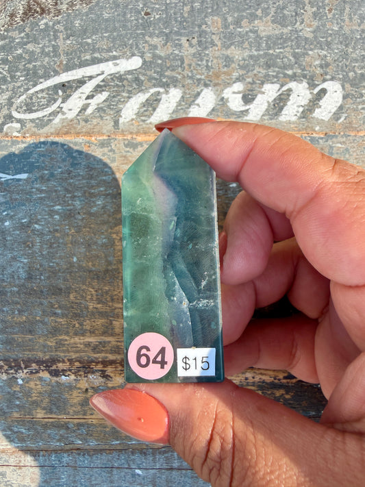 Gorgeous Rainbow Fluorite Tower | Opt 64