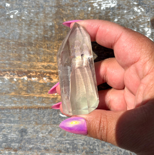 Gorgeous Mint and Pink Garden Quartz Clear Tower | Opt K
