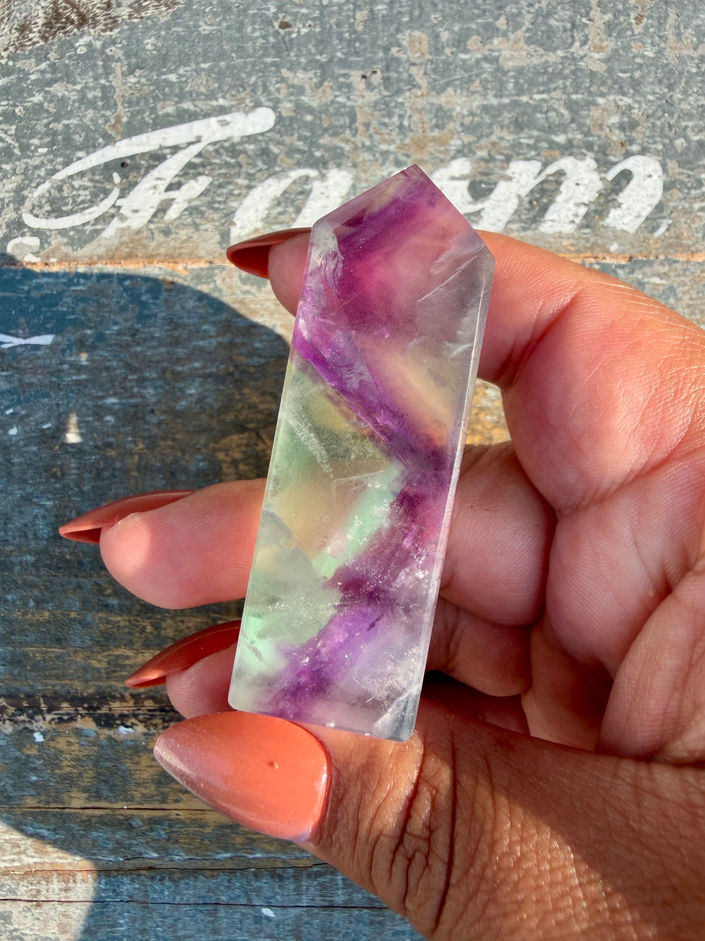 Gorgeous Rainbow Fluorite Tower | Opt 65