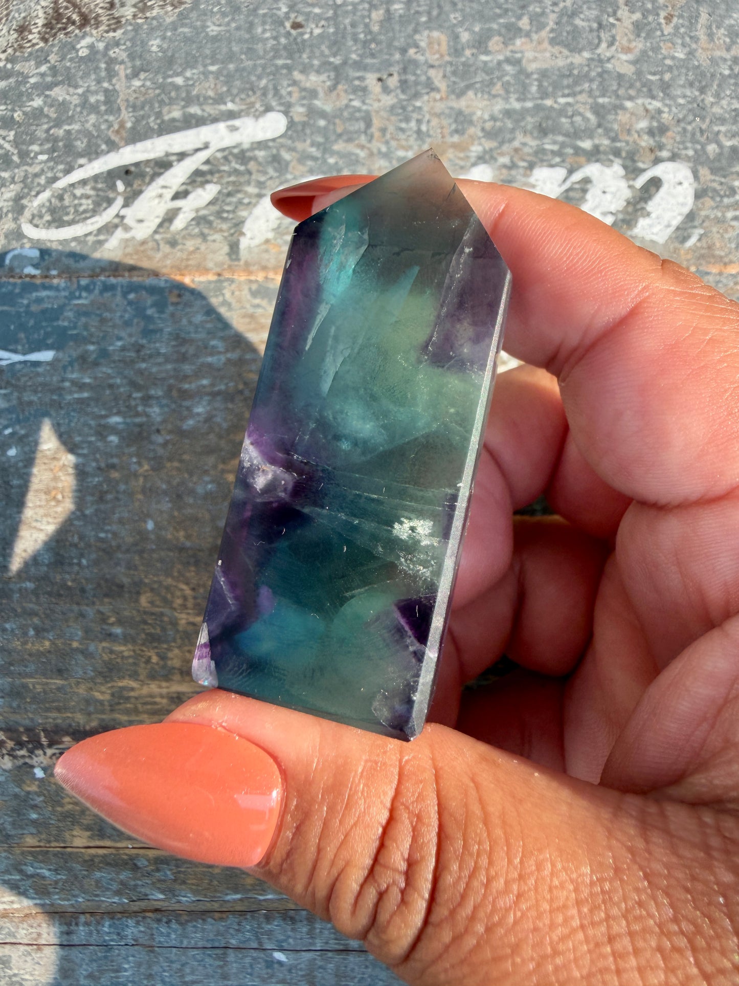 Gorgeous Rainbow Fluorite Tower | Opt 66