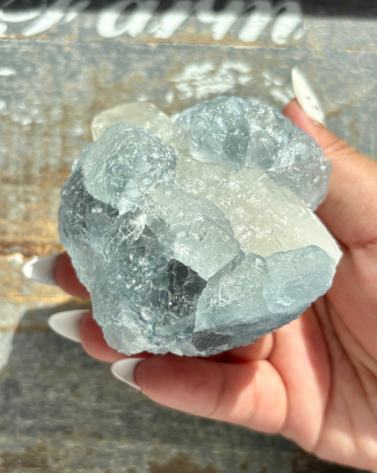 Gorgeous *RARE* Blue Fluorite and Quartz from Peru