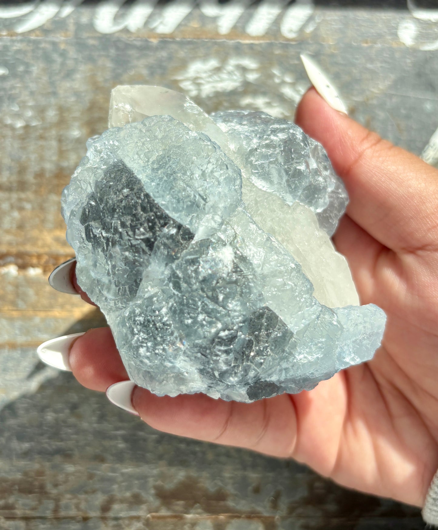 Gorgeous *RARE* Blue Fluorite and Quartz from Peru