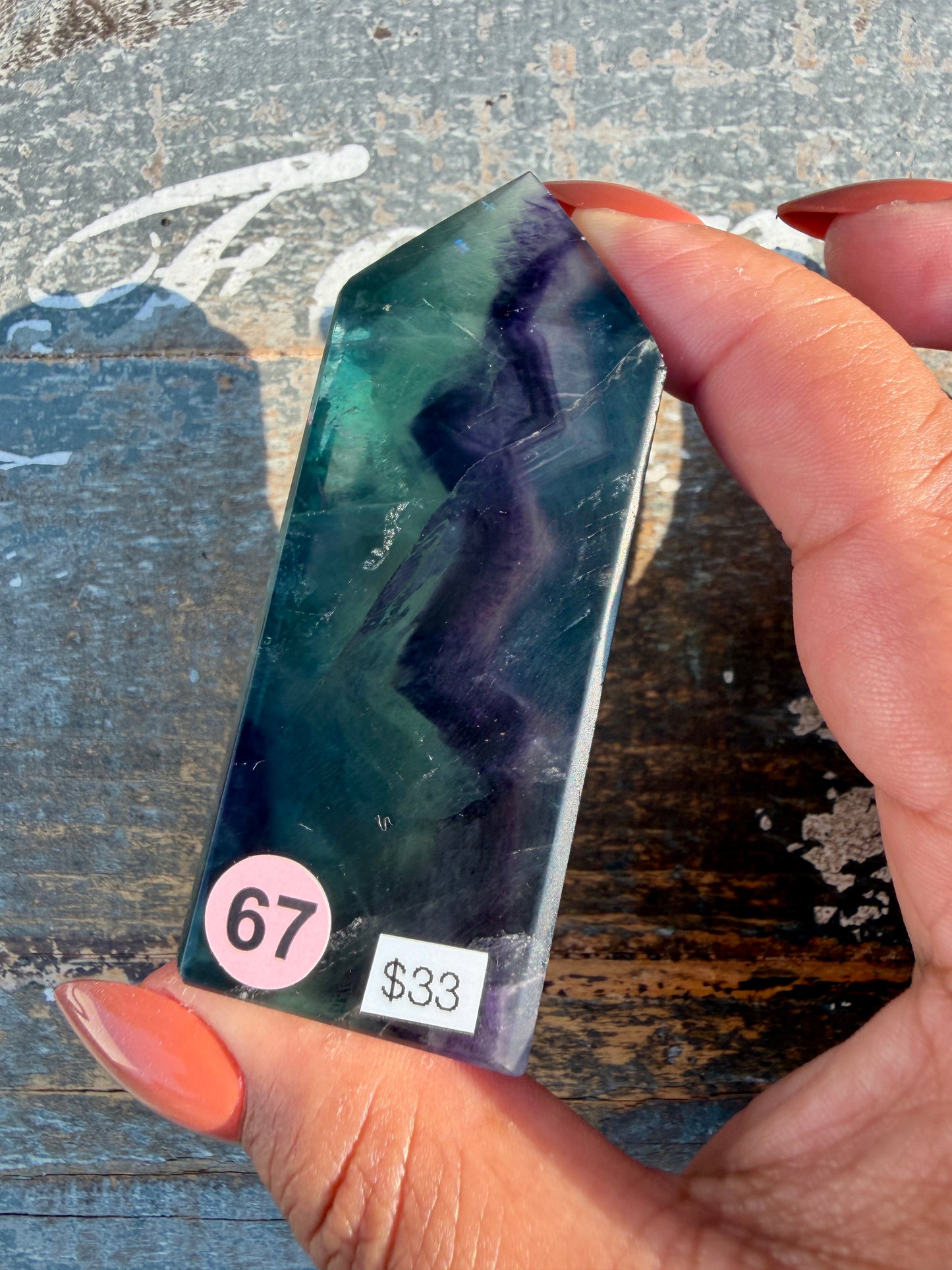 Gorgeous Rainbow Fluorite Tower | Opt 67