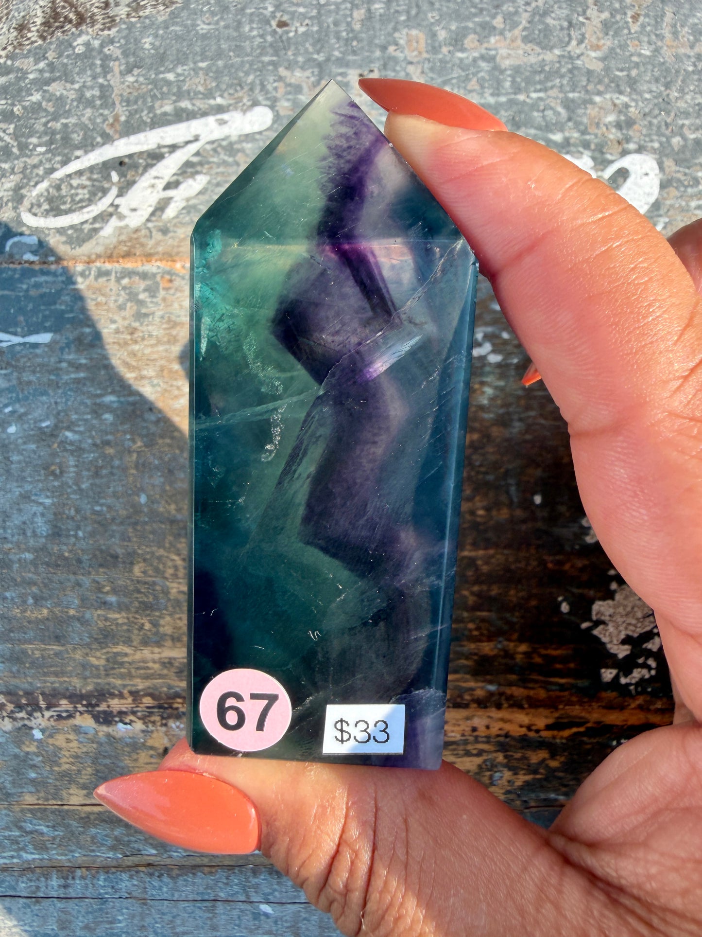 Gorgeous Rainbow Fluorite Tower | Opt 67