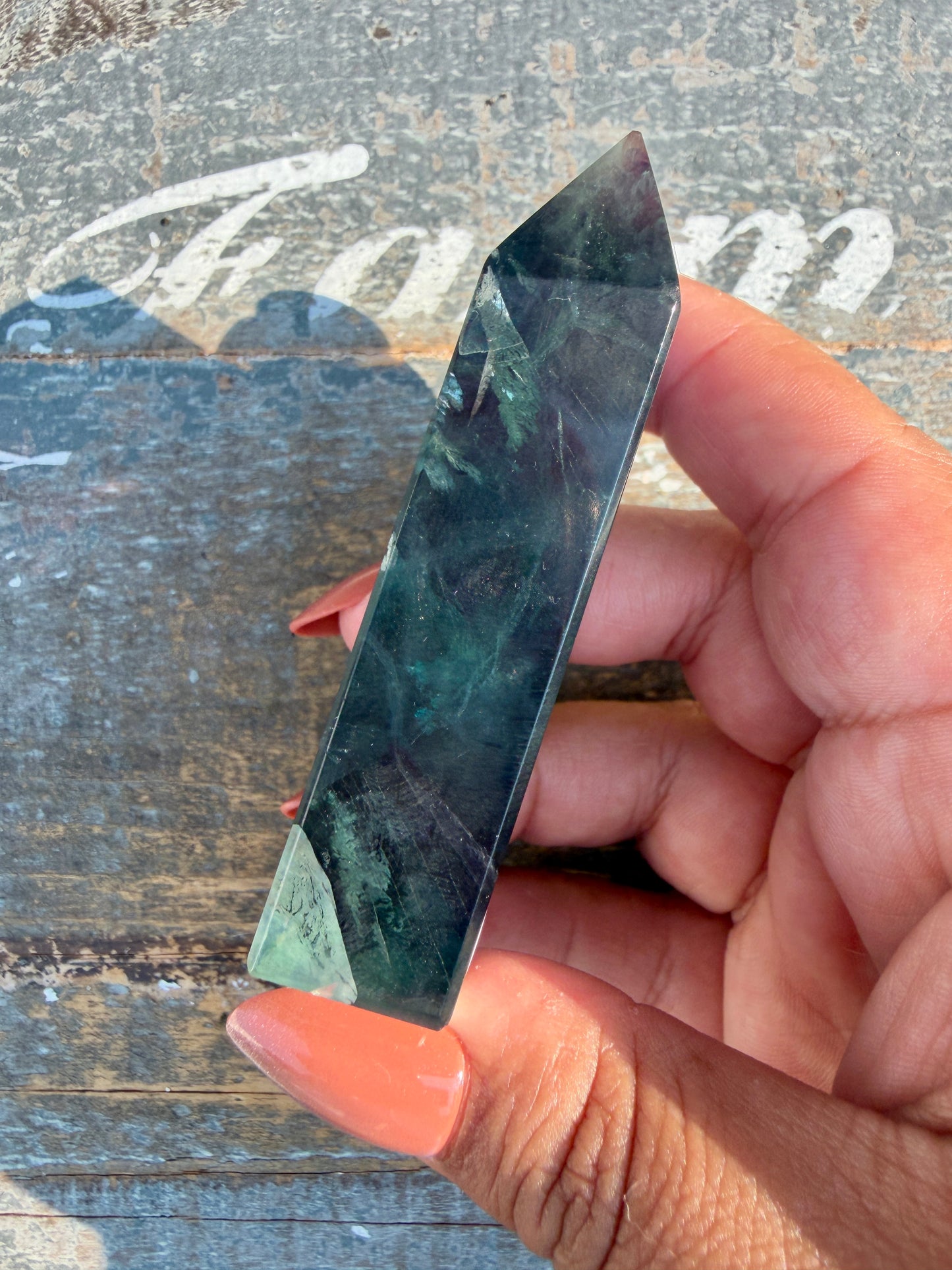 Gorgeous Rainbow Fluorite Tower | Opt 67
