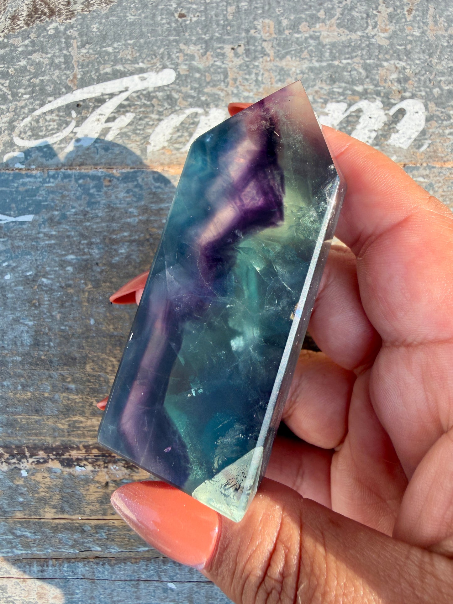 Gorgeous Rainbow Fluorite Tower | Opt 67