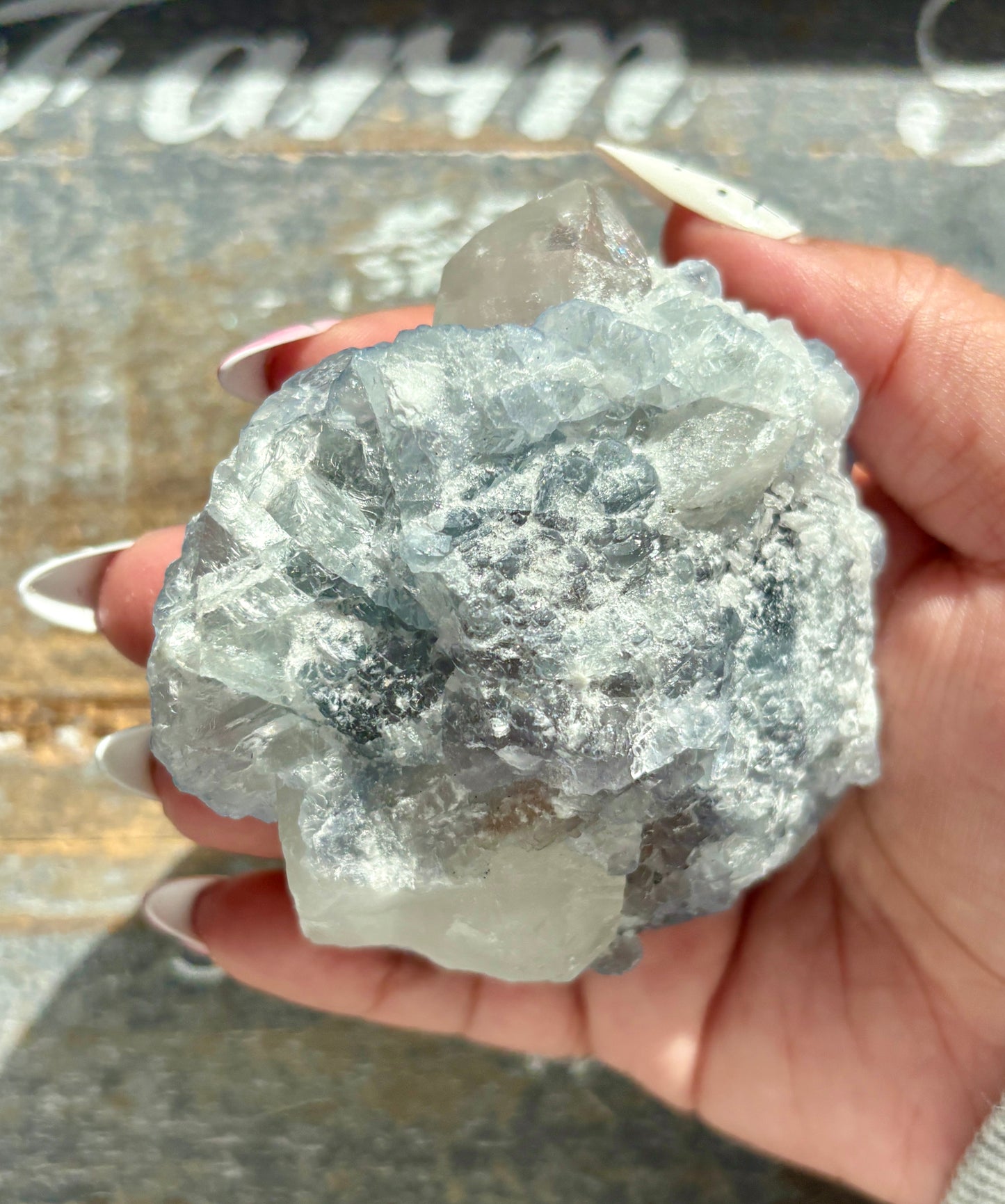 Gorgeous *RARE* Blue Fluorite and Quartz from Peru