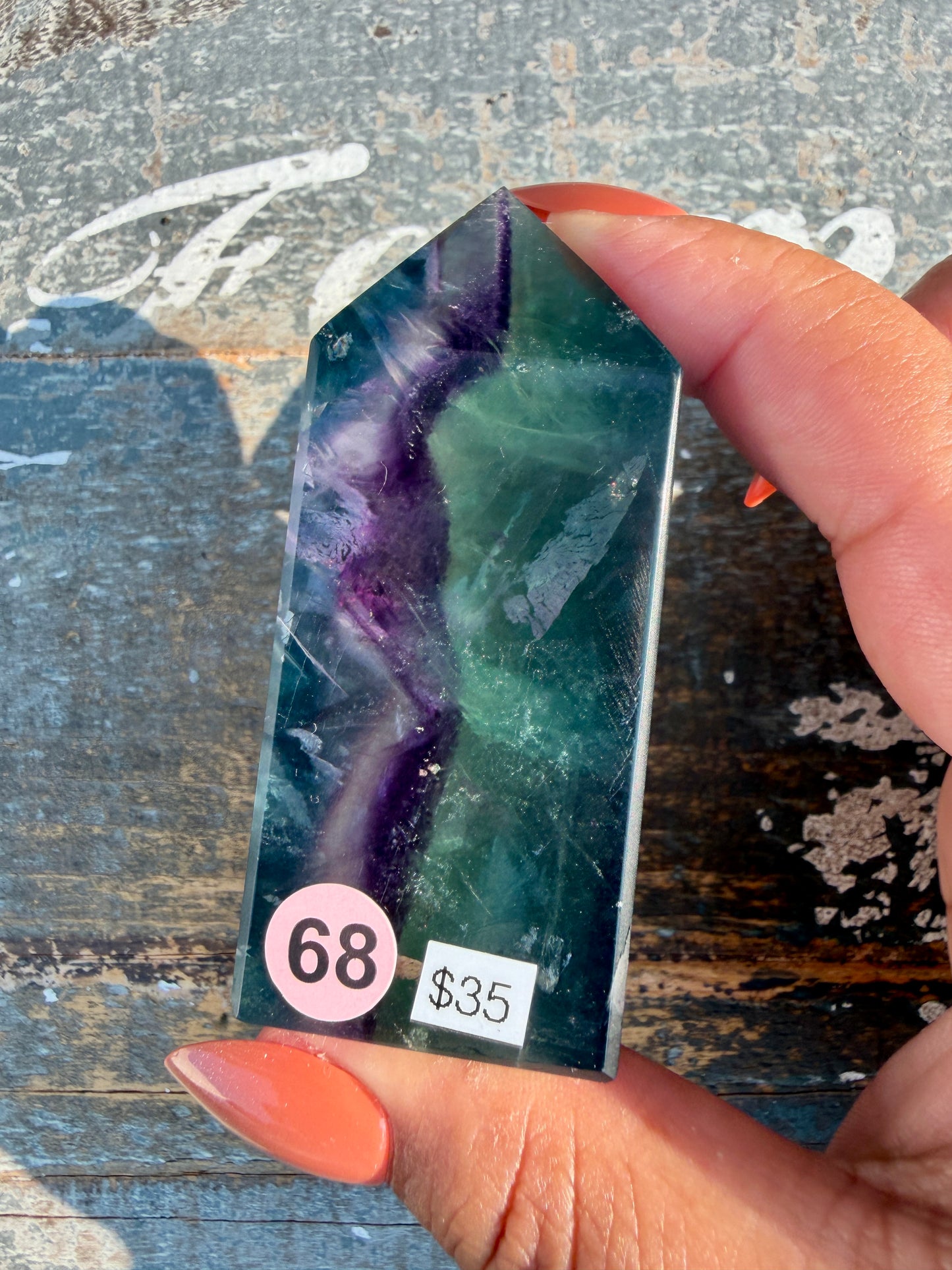 Gorgeous Rainbow Fluorite Tower | Opt 68