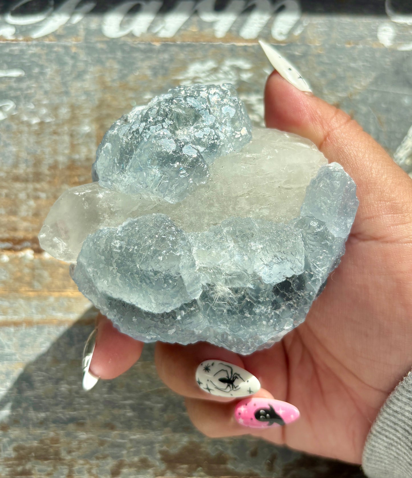 Gorgeous *RARE* Blue Fluorite and Quartz from Peru