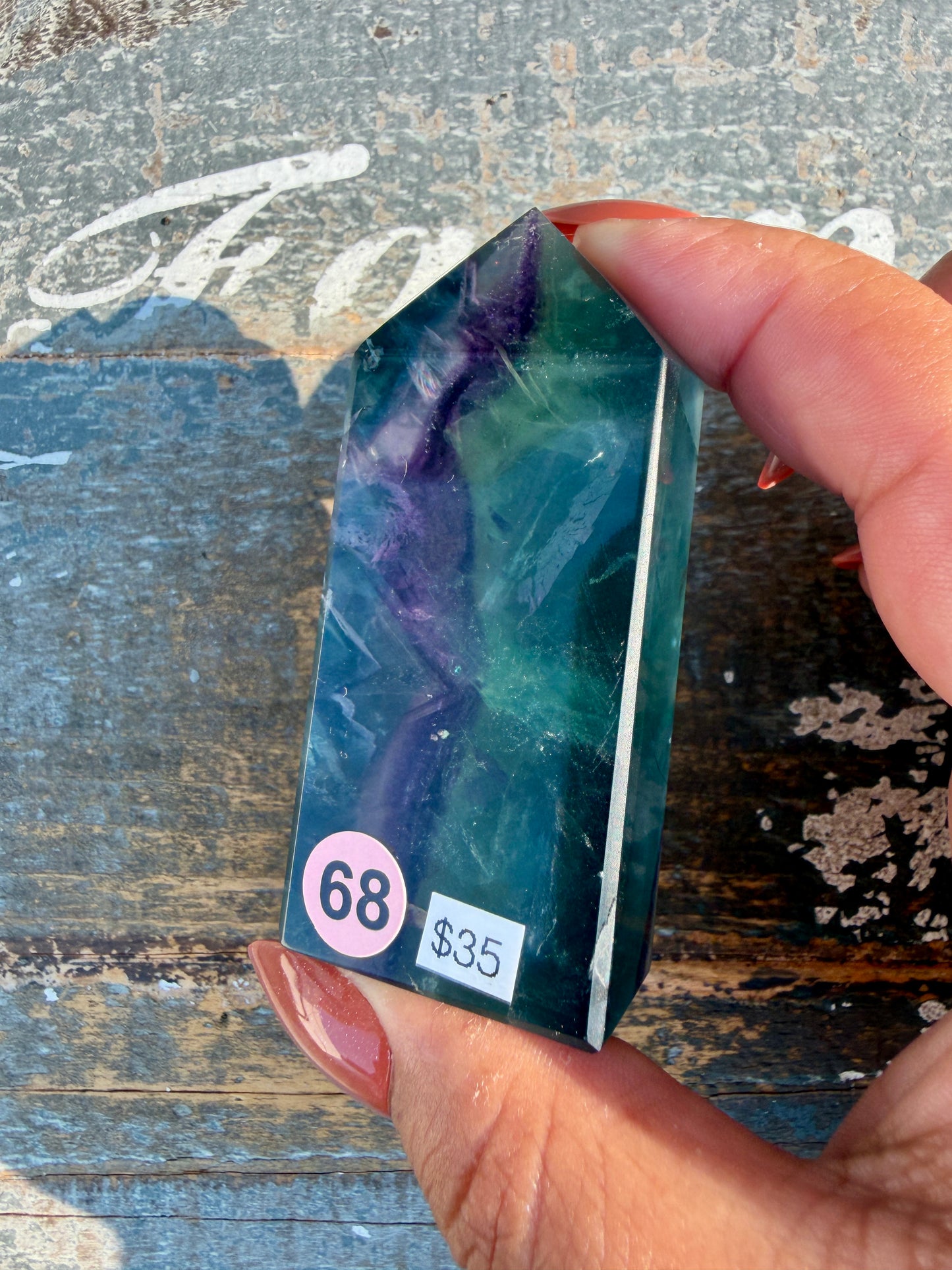 Gorgeous Rainbow Fluorite Tower | Opt 68