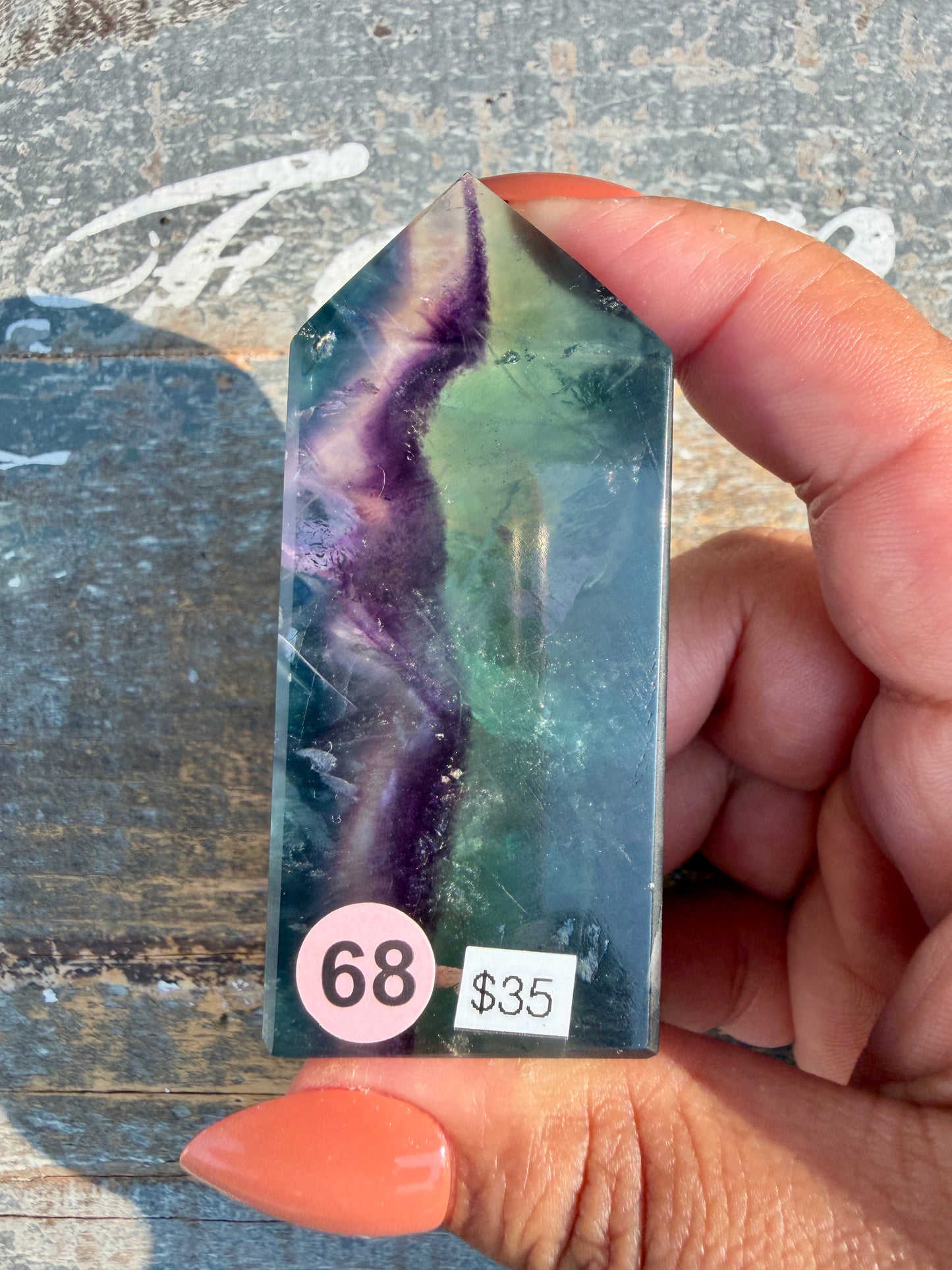 Gorgeous Rainbow Fluorite Tower | Opt 68