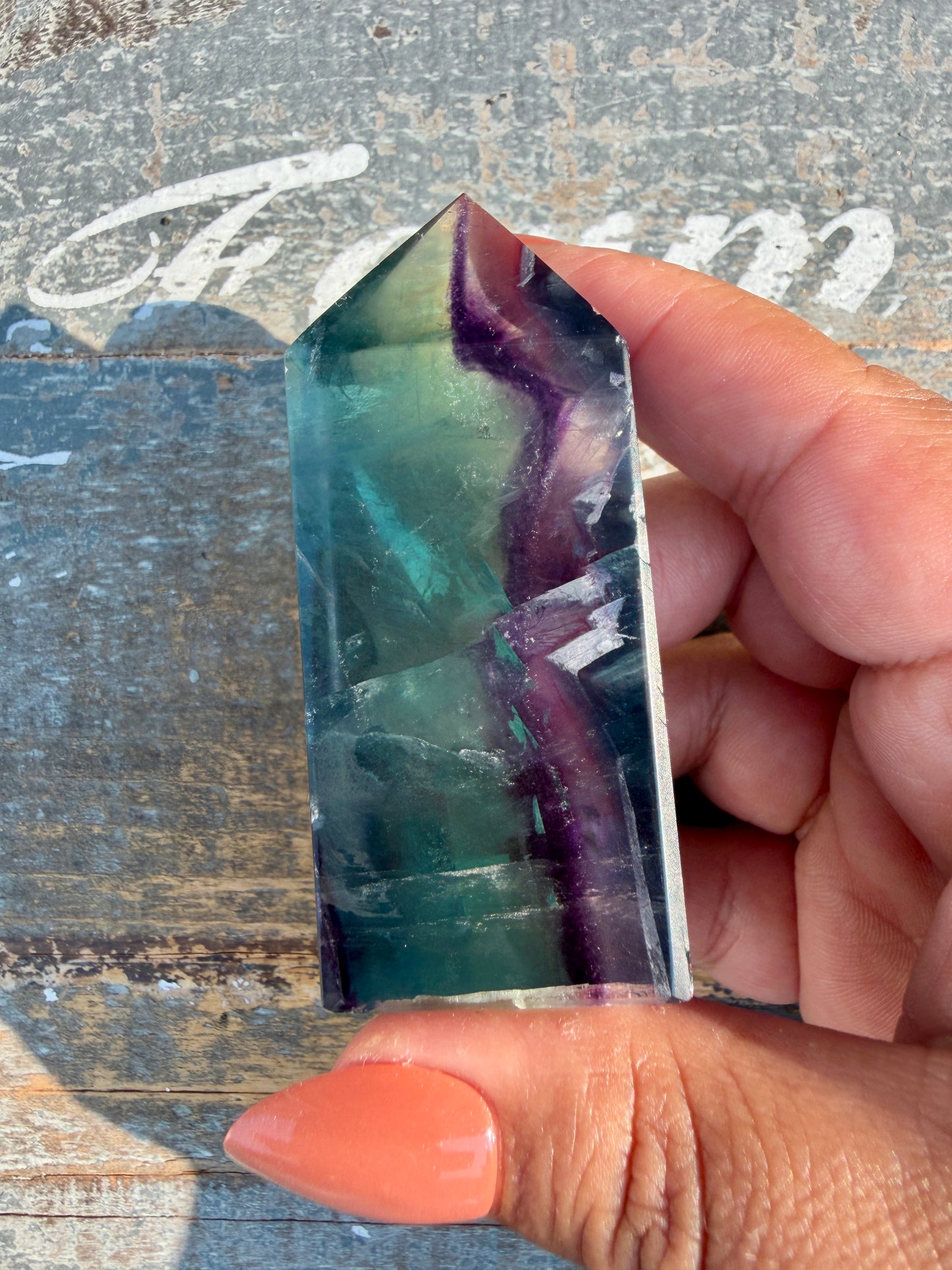 Gorgeous Rainbow Fluorite Tower | Opt 68