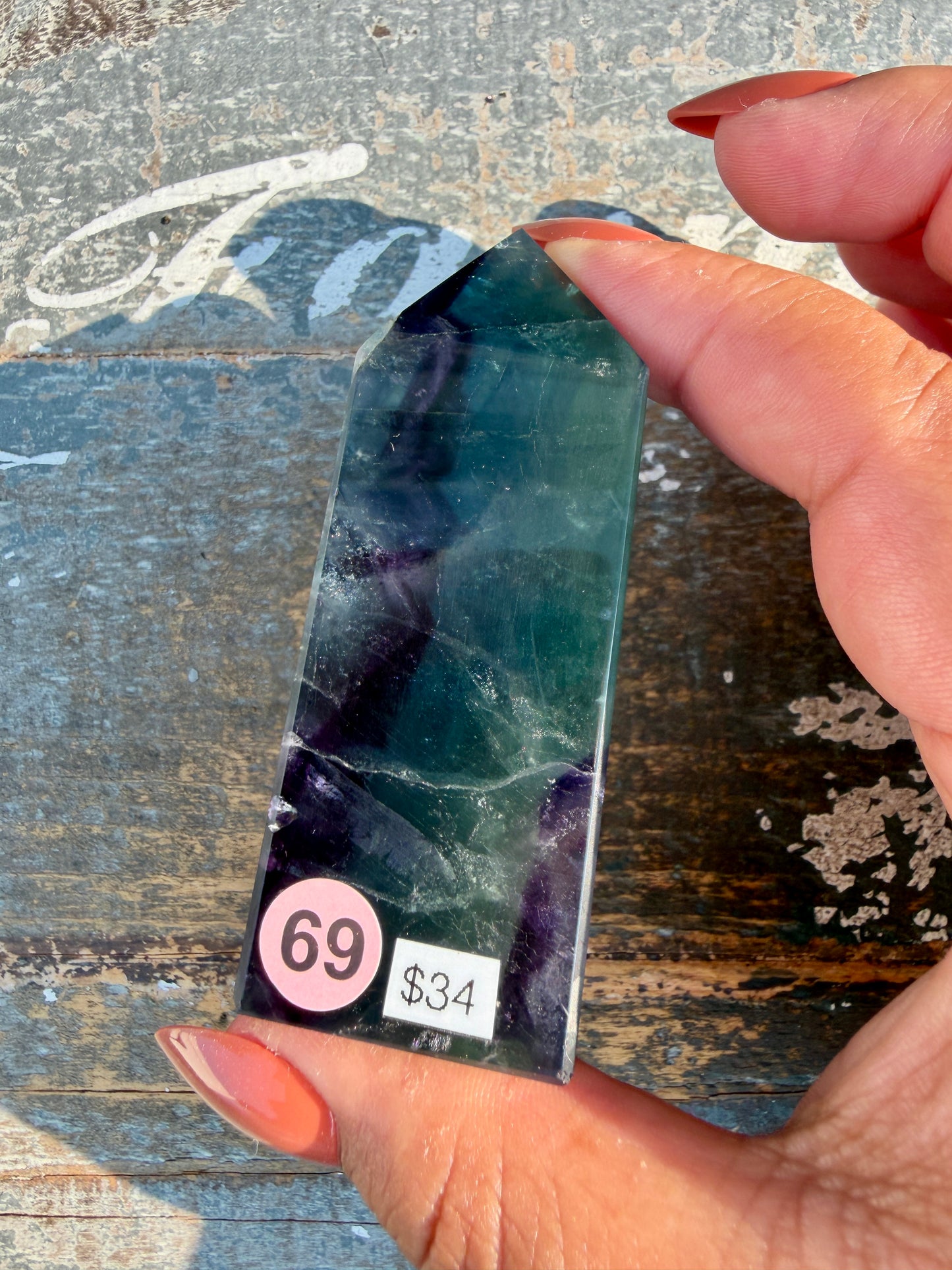 Gorgeous Rainbow Fluorite Tower | Opt 69