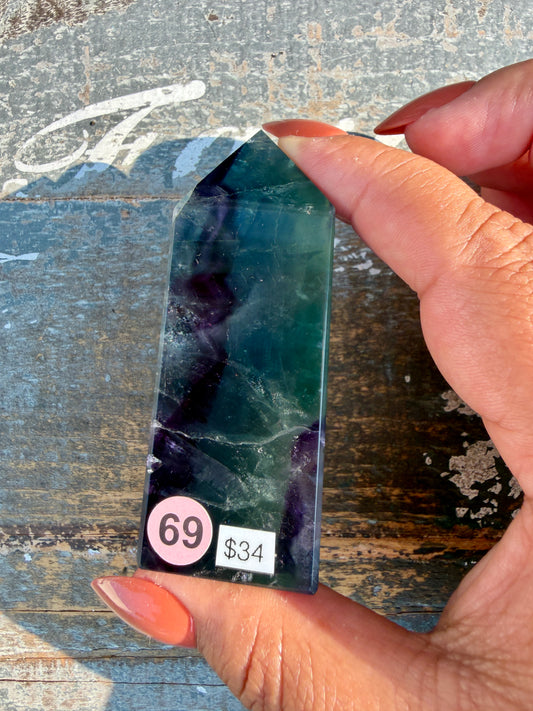 Gorgeous Rainbow Fluorite Tower | Opt 69