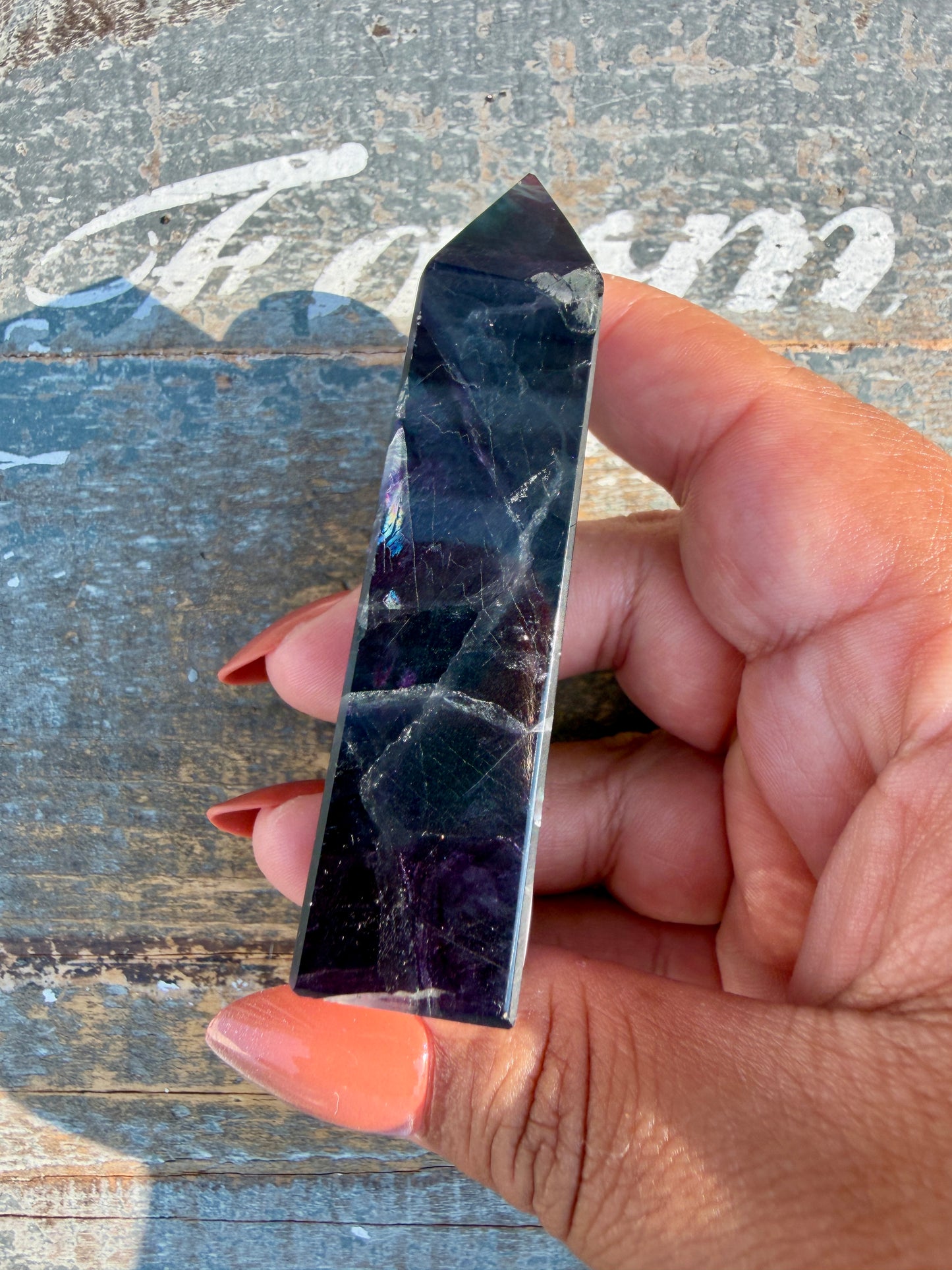 Gorgeous Rainbow Fluorite Tower | Opt 69