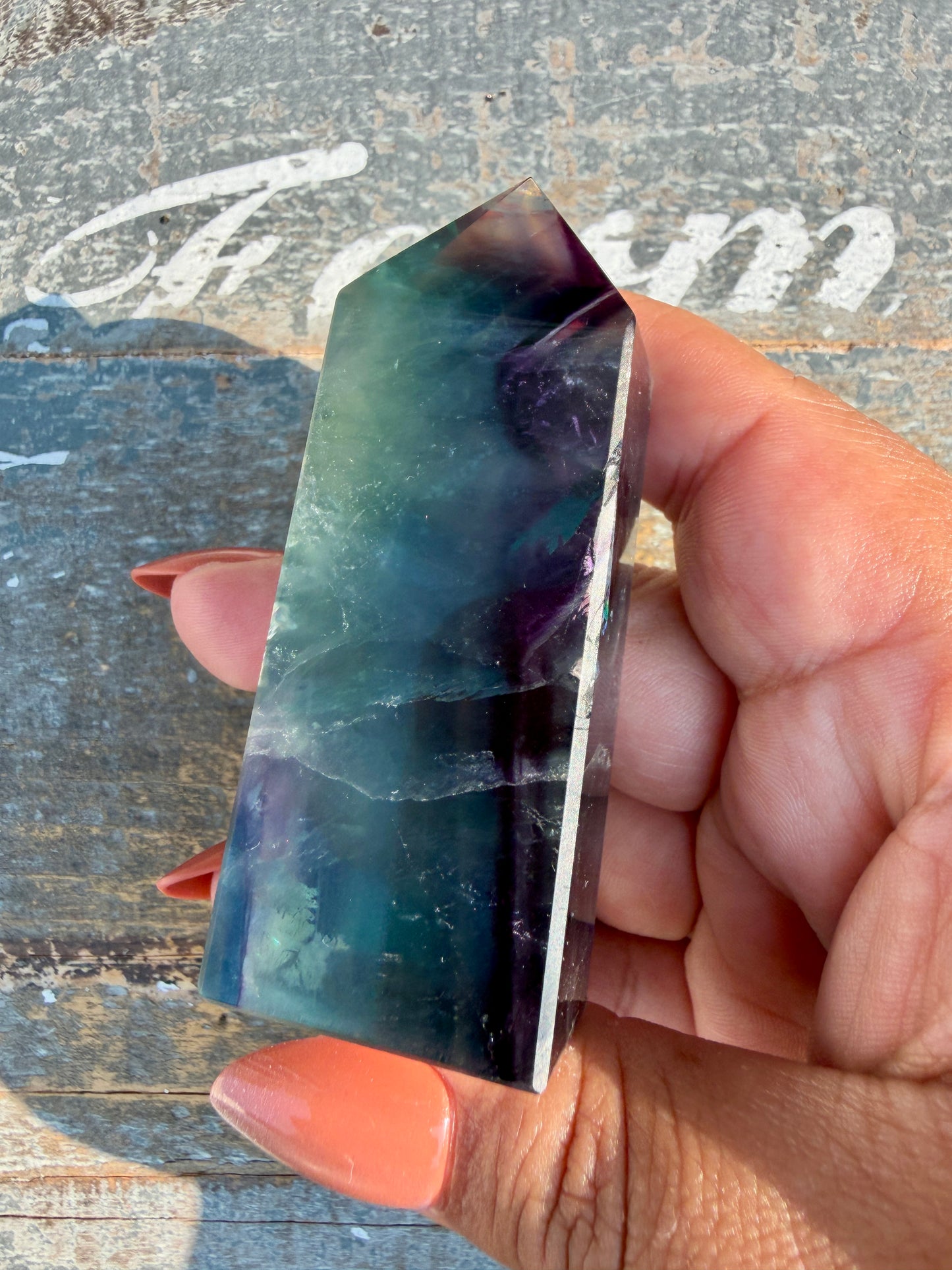 Gorgeous Rainbow Fluorite Tower | Opt 69