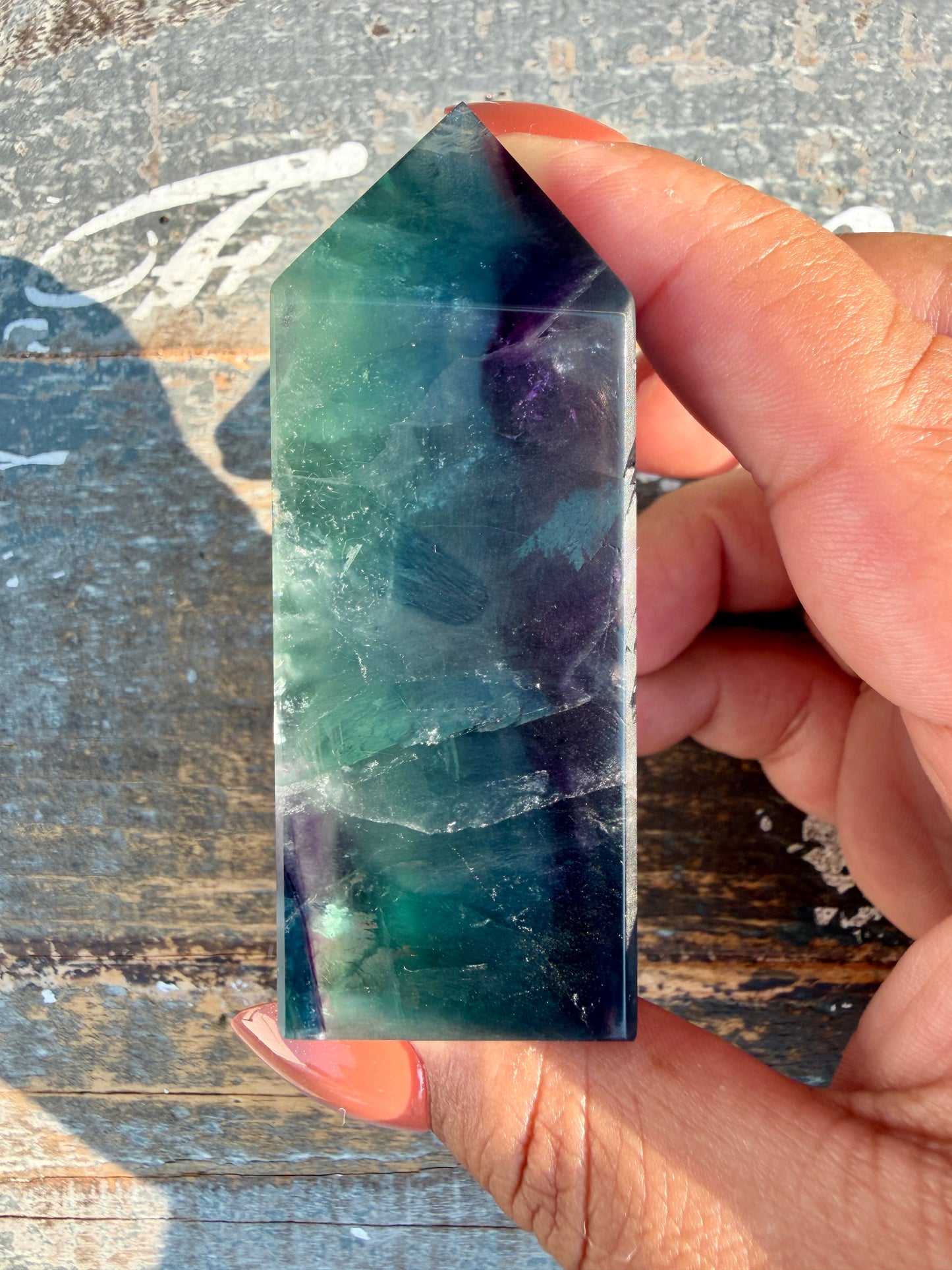 Gorgeous Rainbow Fluorite Tower | Opt 69