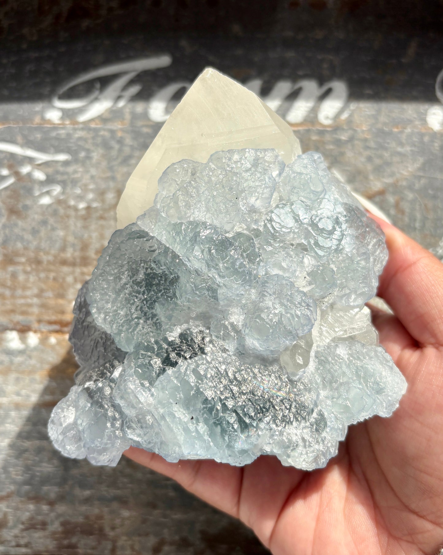 Gorgeous *RARE* Blue Fluorite and Quartz from Peru