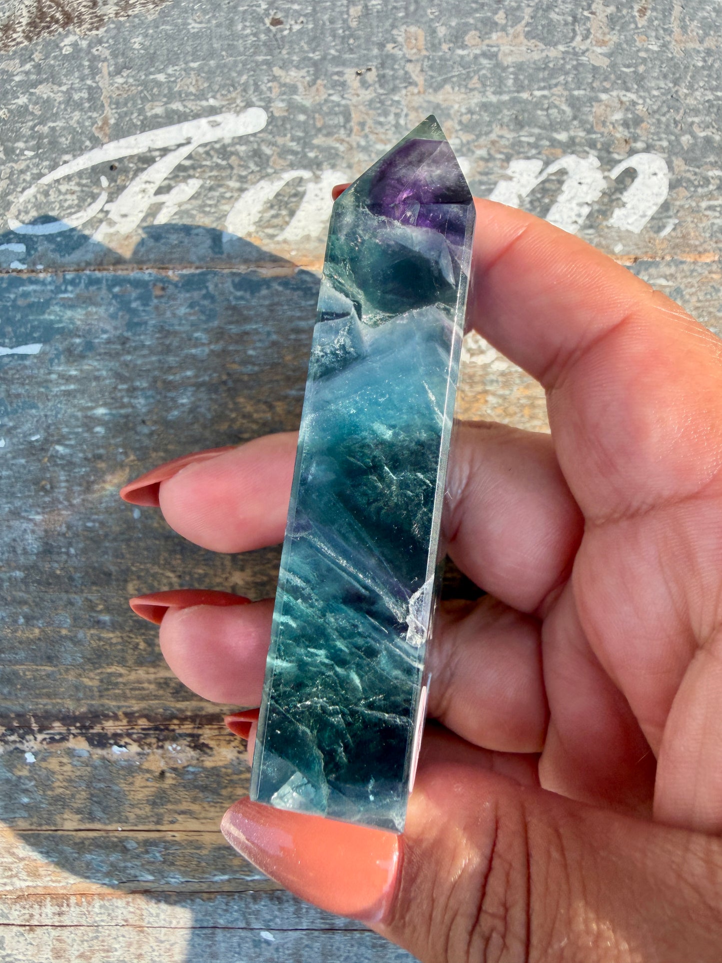 Gorgeous Rainbow Fluorite Tower | Opt 70