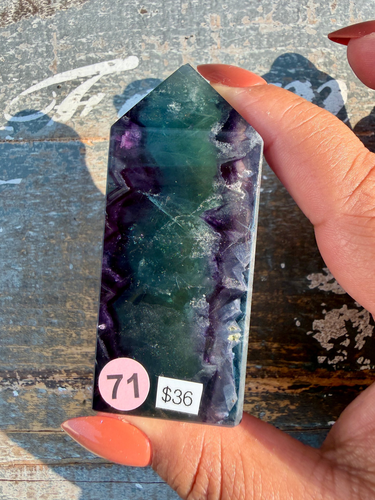 Gorgeous Rainbow Fluorite Tower | Opt 71