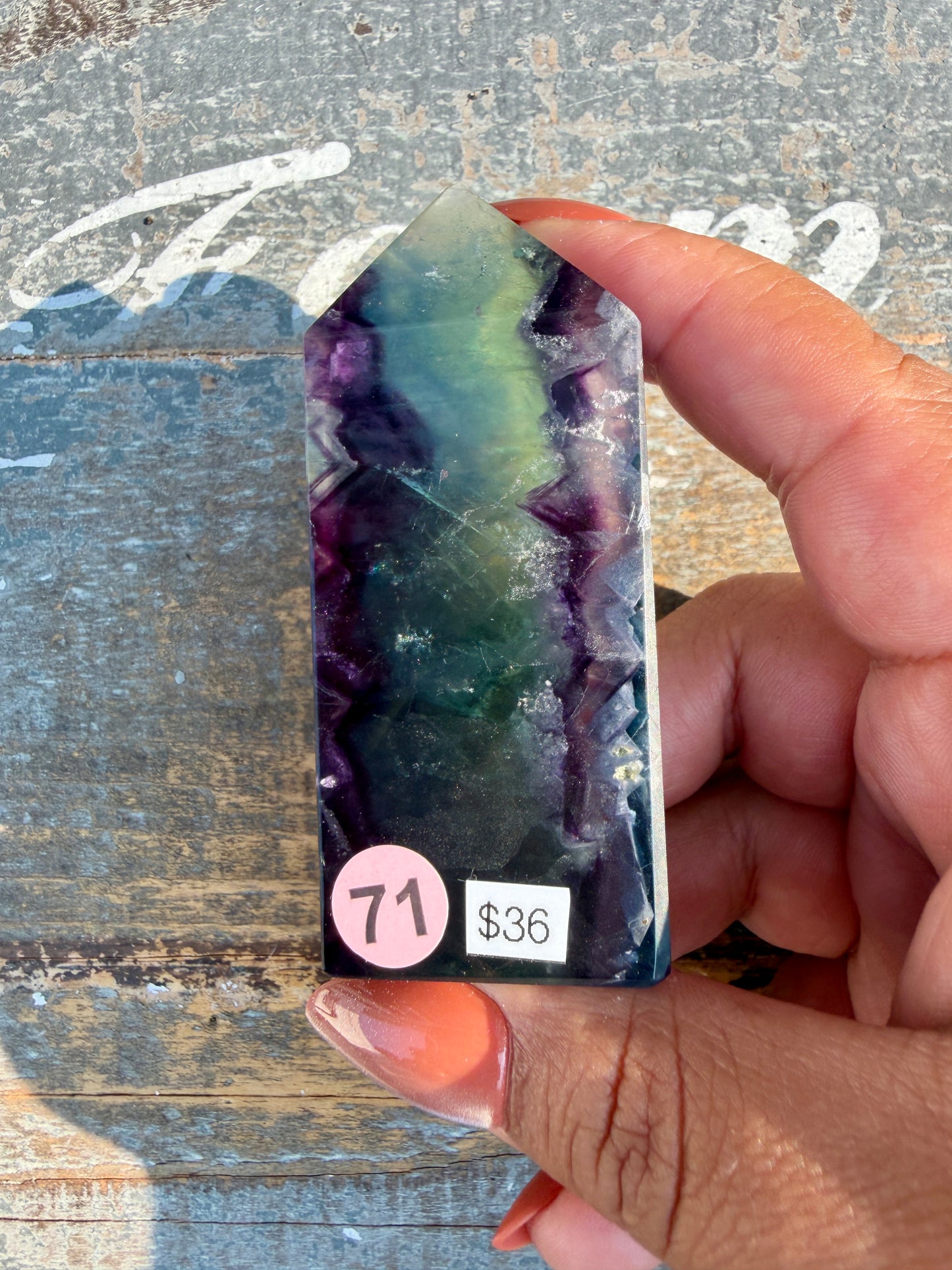 Gorgeous Rainbow Fluorite Tower | Opt 71