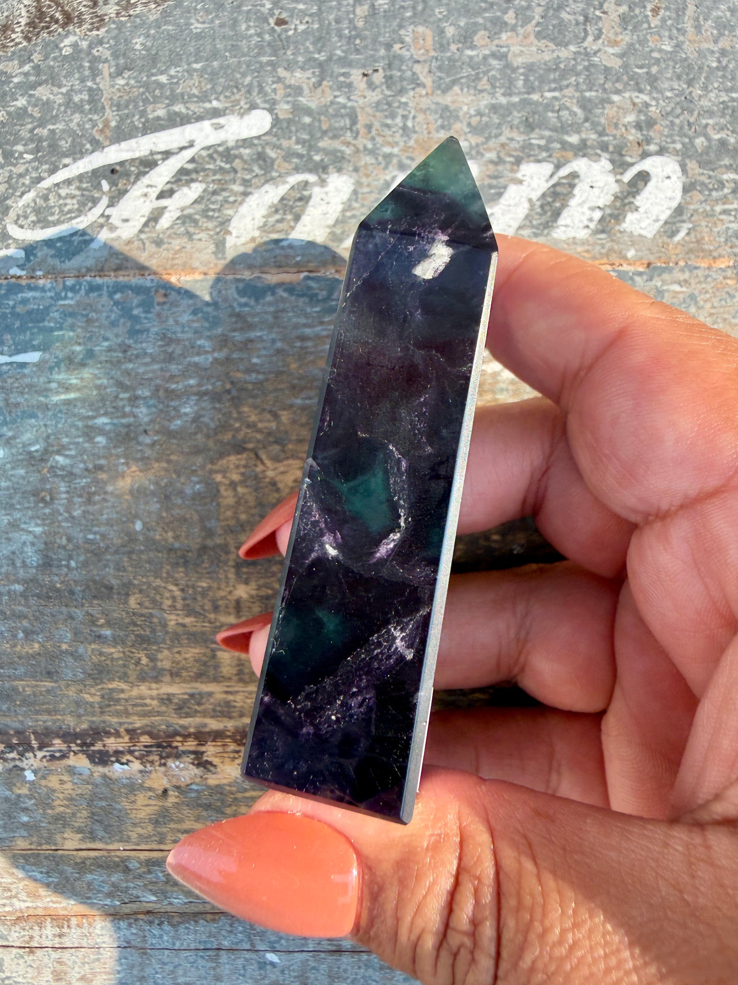 Gorgeous Rainbow Fluorite Tower | Opt 71
