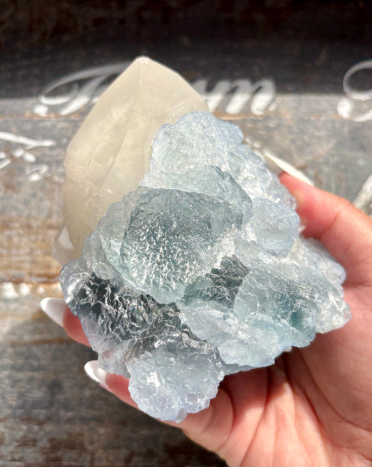 Gorgeous *RARE* Blue Fluorite and Quartz from Peru