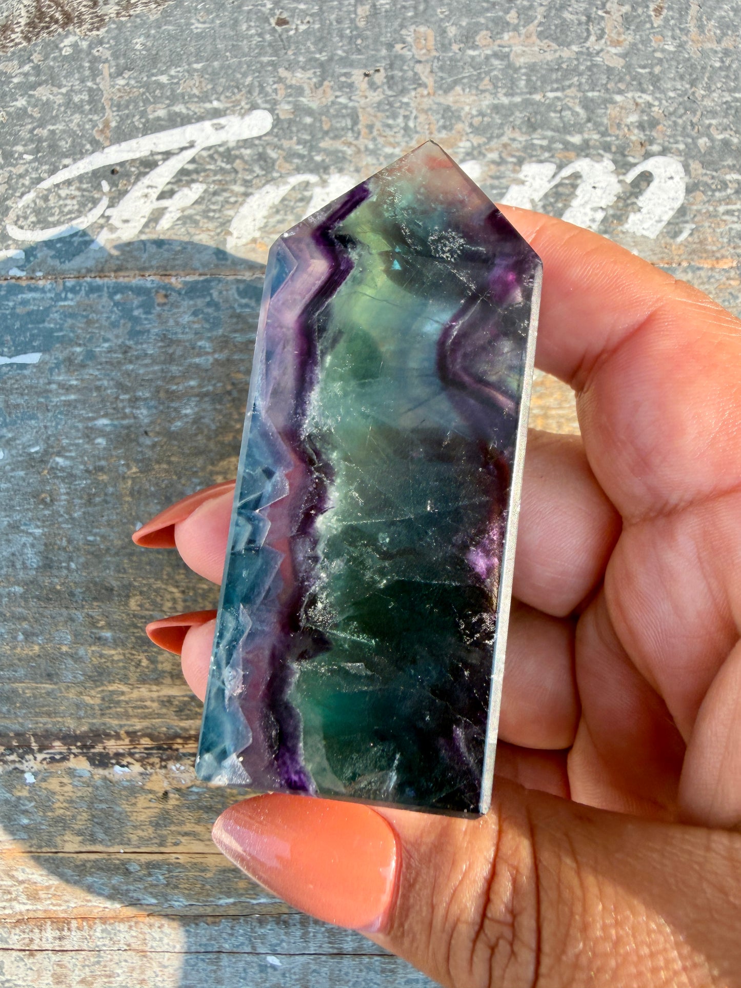 Gorgeous Rainbow Fluorite Tower | Opt 71