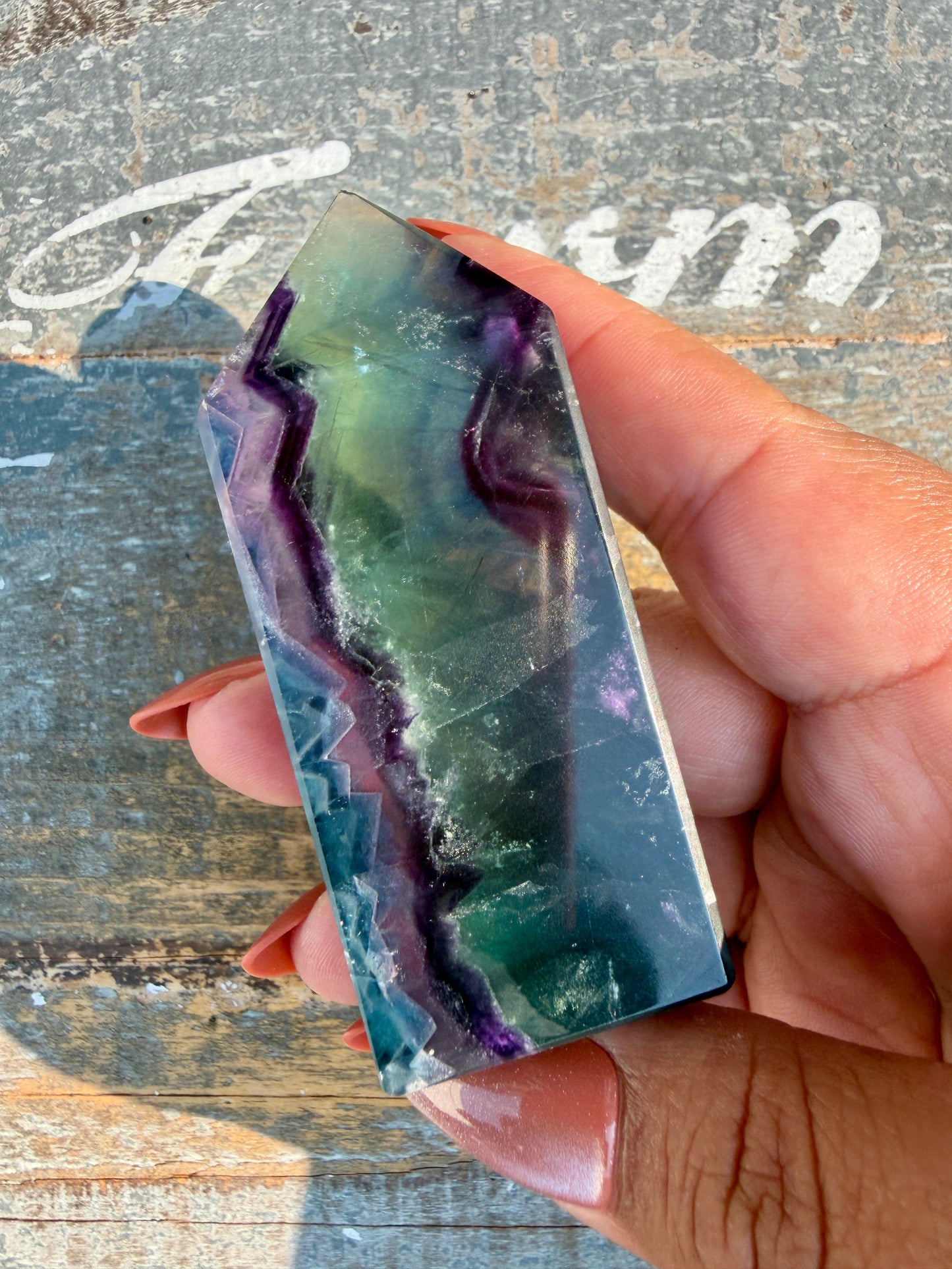 Gorgeous Rainbow Fluorite Tower | Opt 71