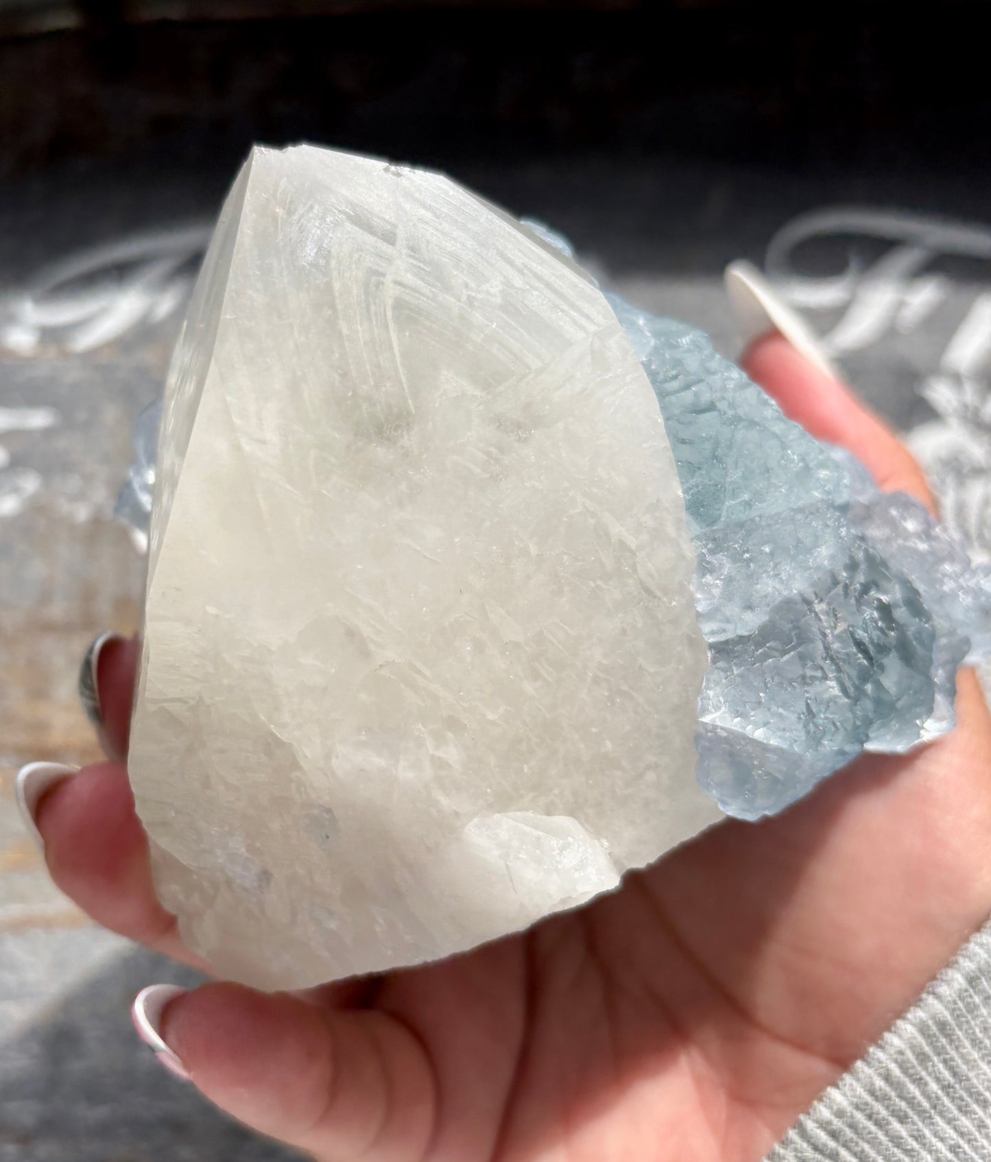 Gorgeous *RARE* Blue Fluorite and Quartz from Peru