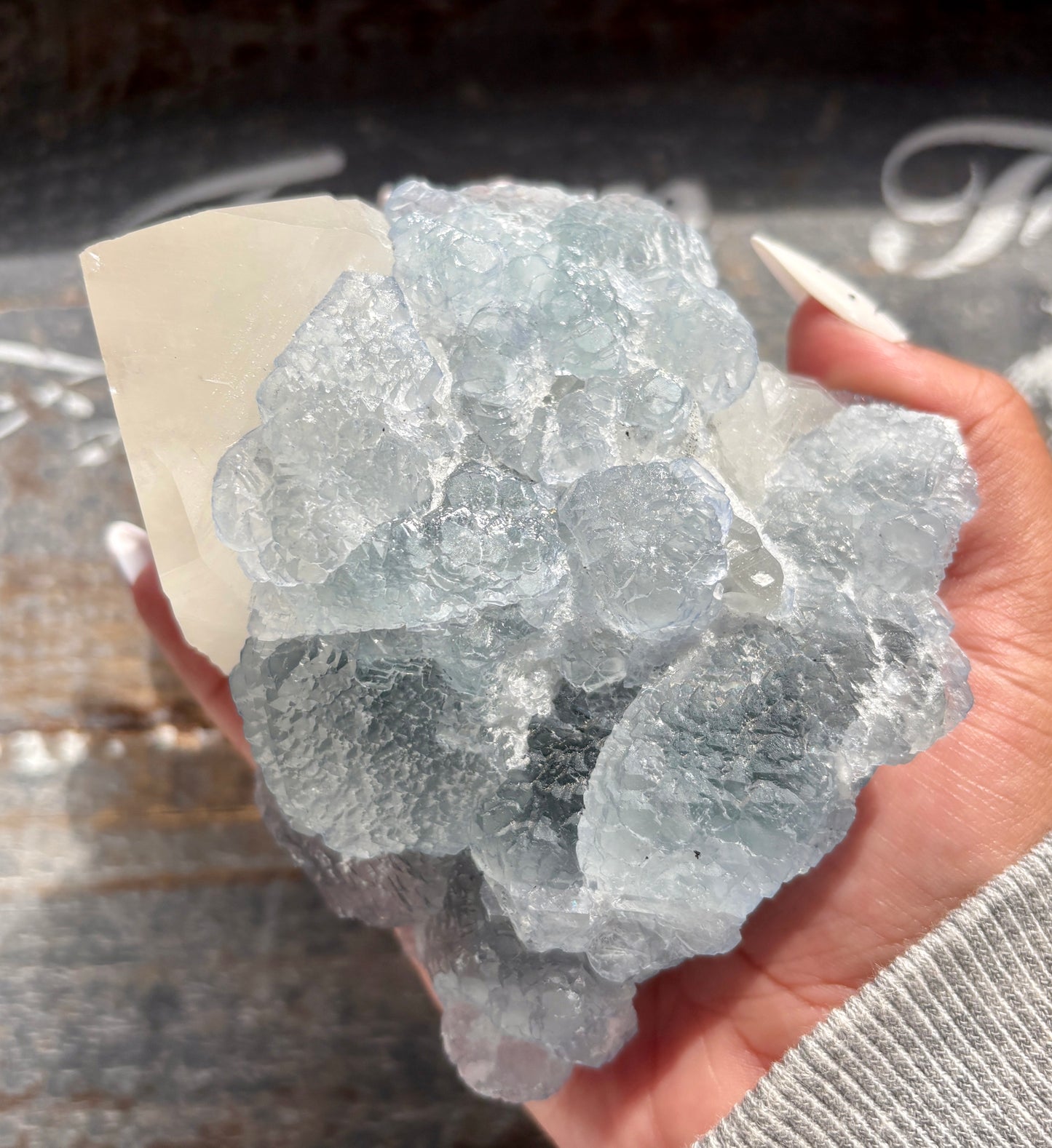 Gorgeous *RARE* Blue Fluorite and Quartz from Peru