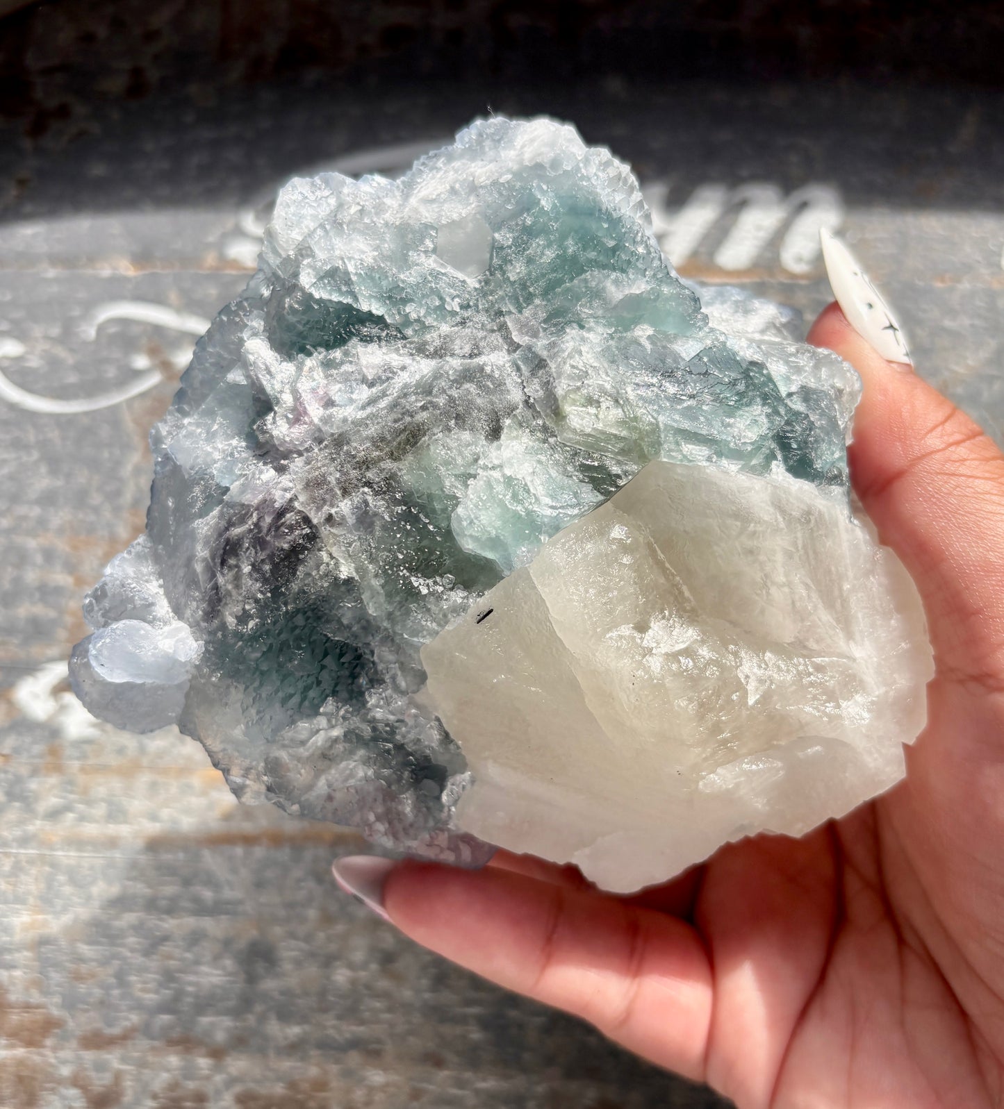 Gorgeous *RARE* Blue Fluorite and Quartz from Peru