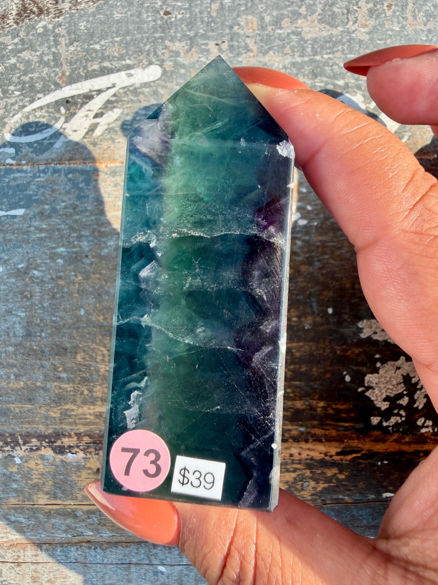 Gorgeous Rainbow Fluorite Tower | Opt 73
