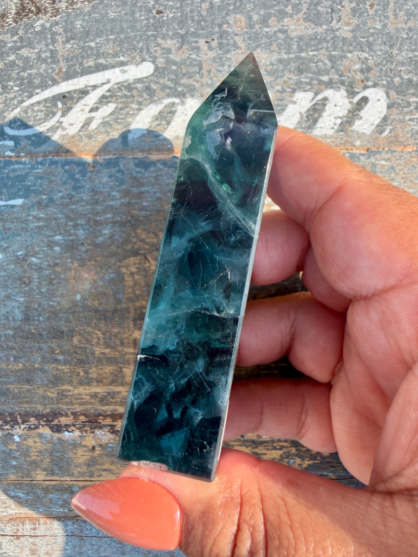Gorgeous Rainbow Fluorite Tower | Opt 73