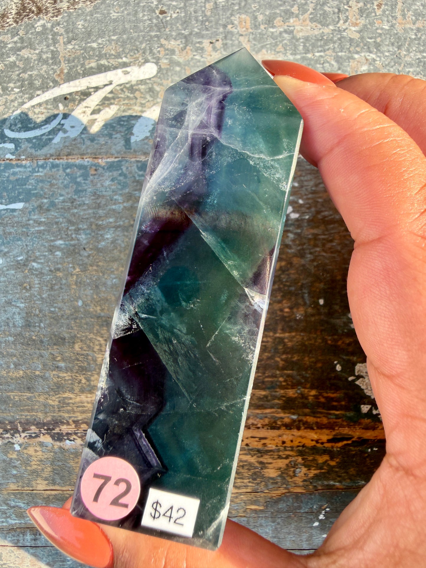 Gorgeous Rainbow Fluorite Tower | Opt 72