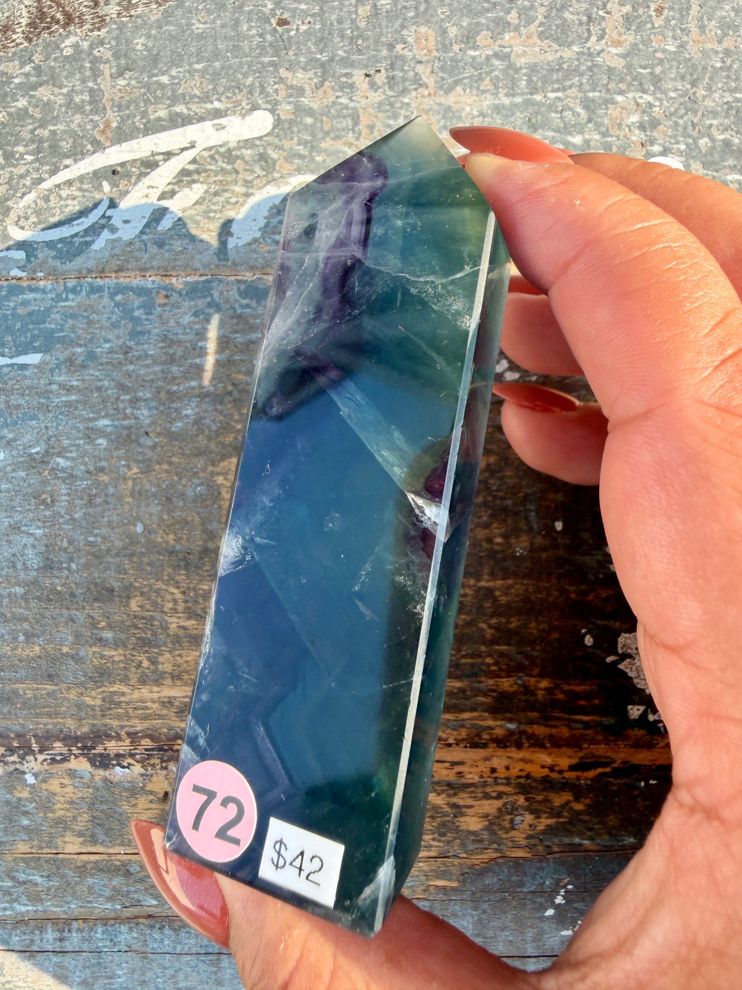Gorgeous Rainbow Fluorite Tower | Opt 72
