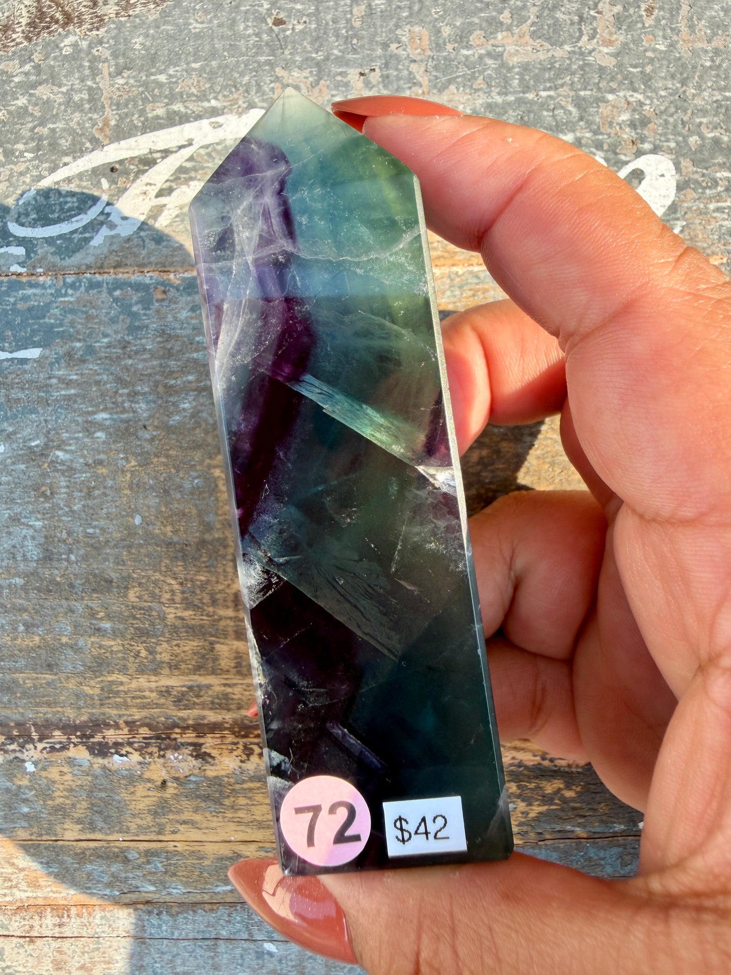Gorgeous Rainbow Fluorite Tower | Opt 72