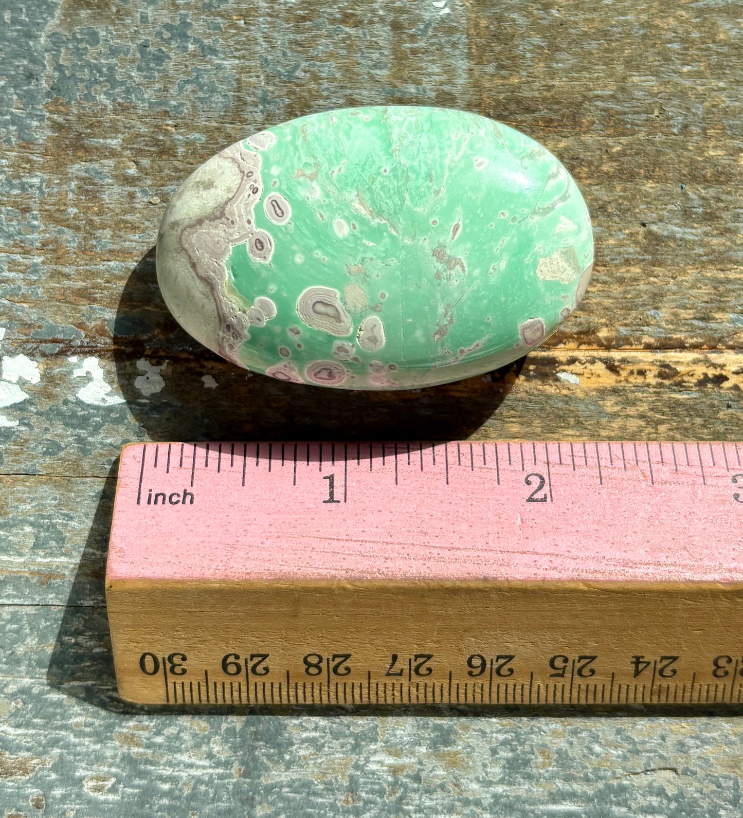 Gorgeous Green Variscite Palm Stone from Utah