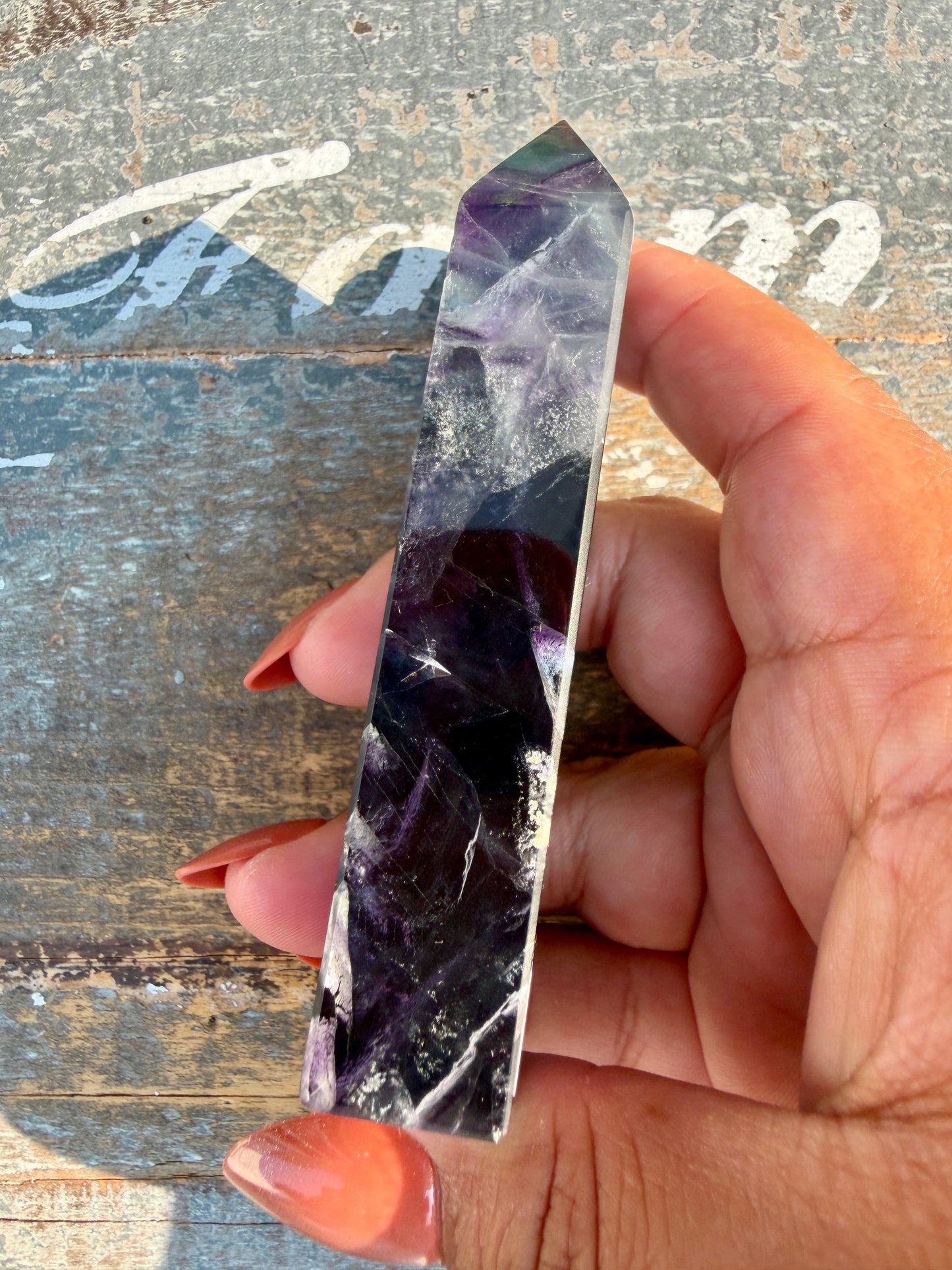 Gorgeous Rainbow Fluorite Tower | Opt 72