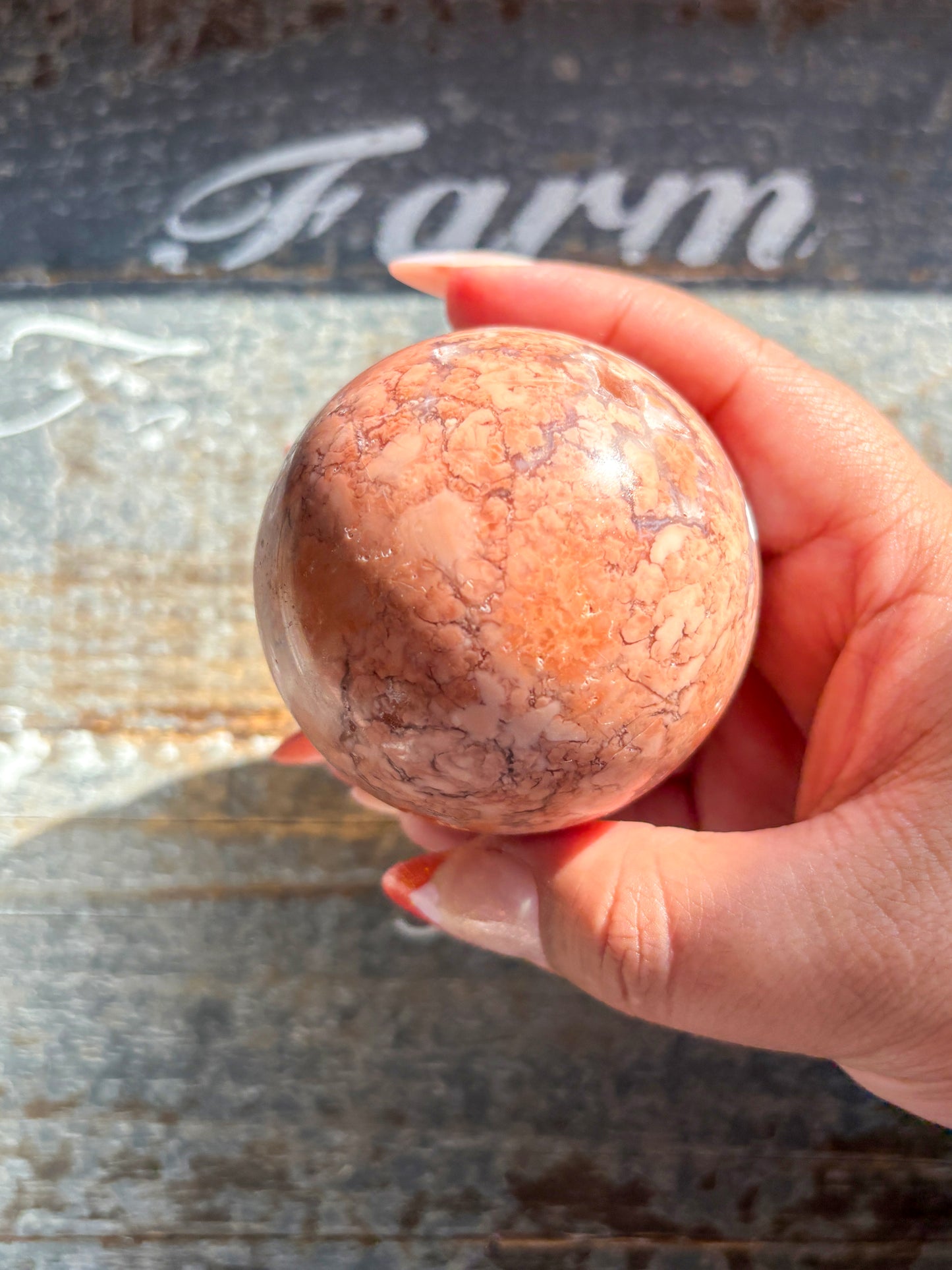 Gorgeous Cotton Candy Pink Agate with Druzy Sphere from Mexico