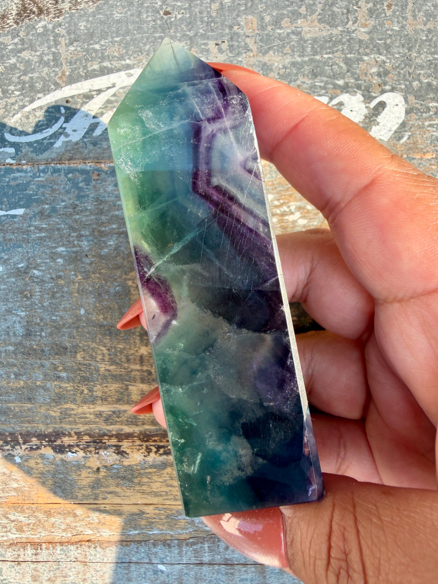 Gorgeous Rainbow Fluorite Tower | Opt 72