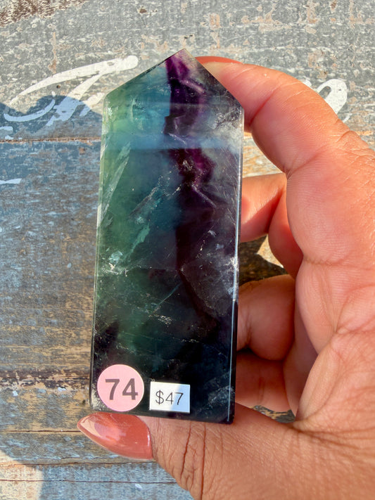 Gorgeous Rainbow Fluorite Tower | Opt 74